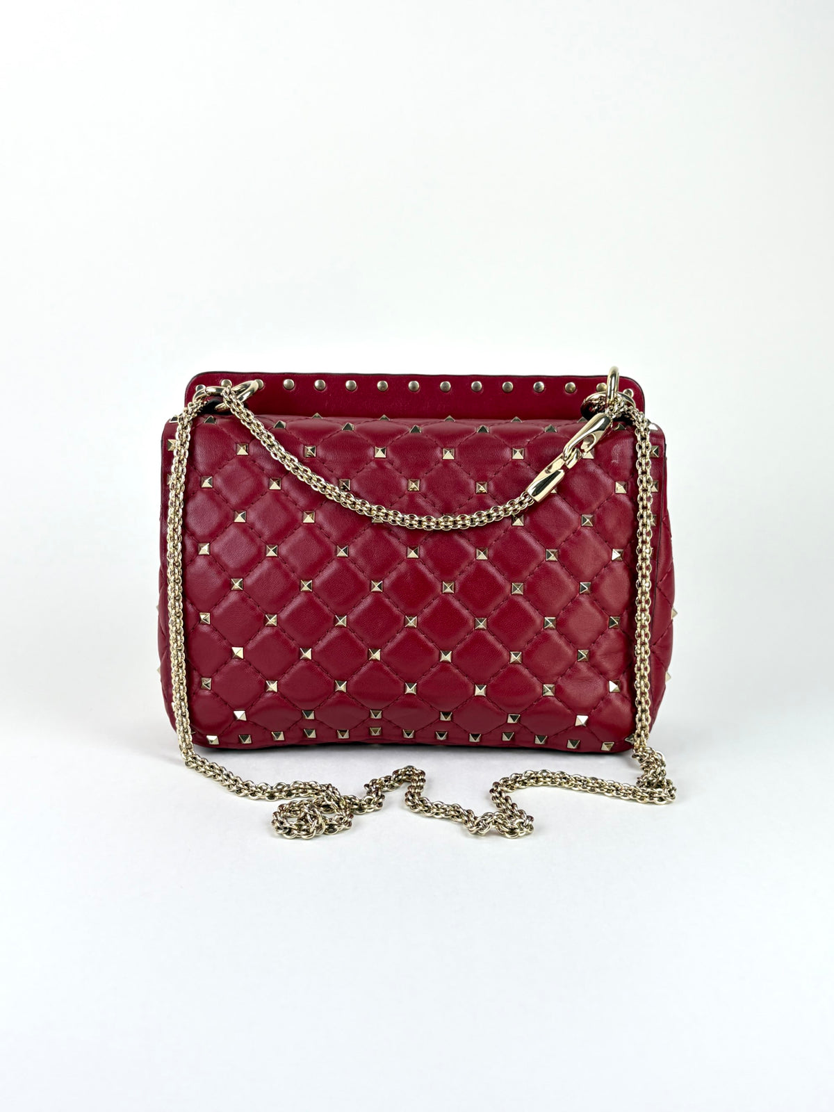 Valentino spike red small rock stud spike