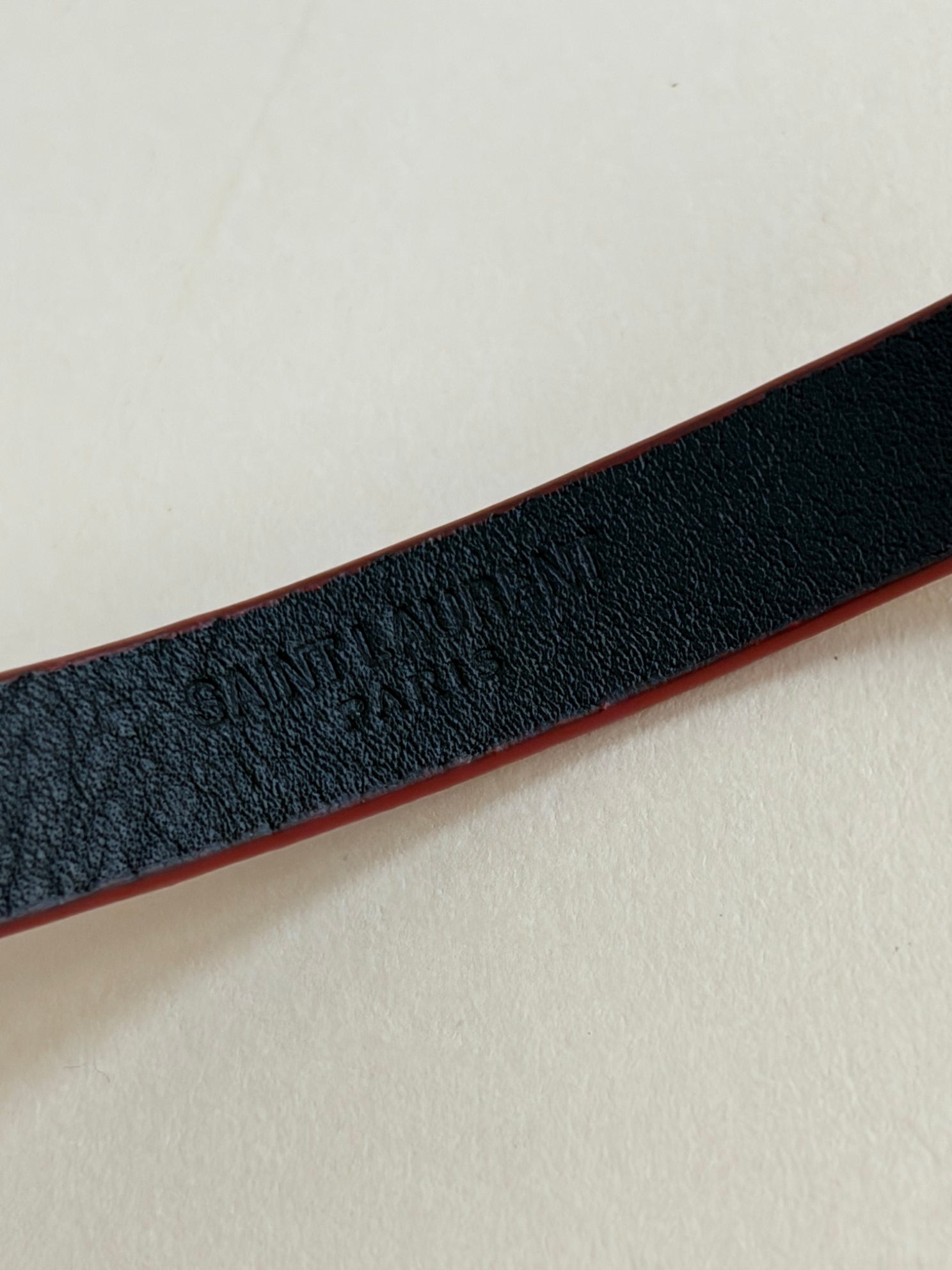 YSL Red Opyum Double Wrap Bracelet w/ Charm