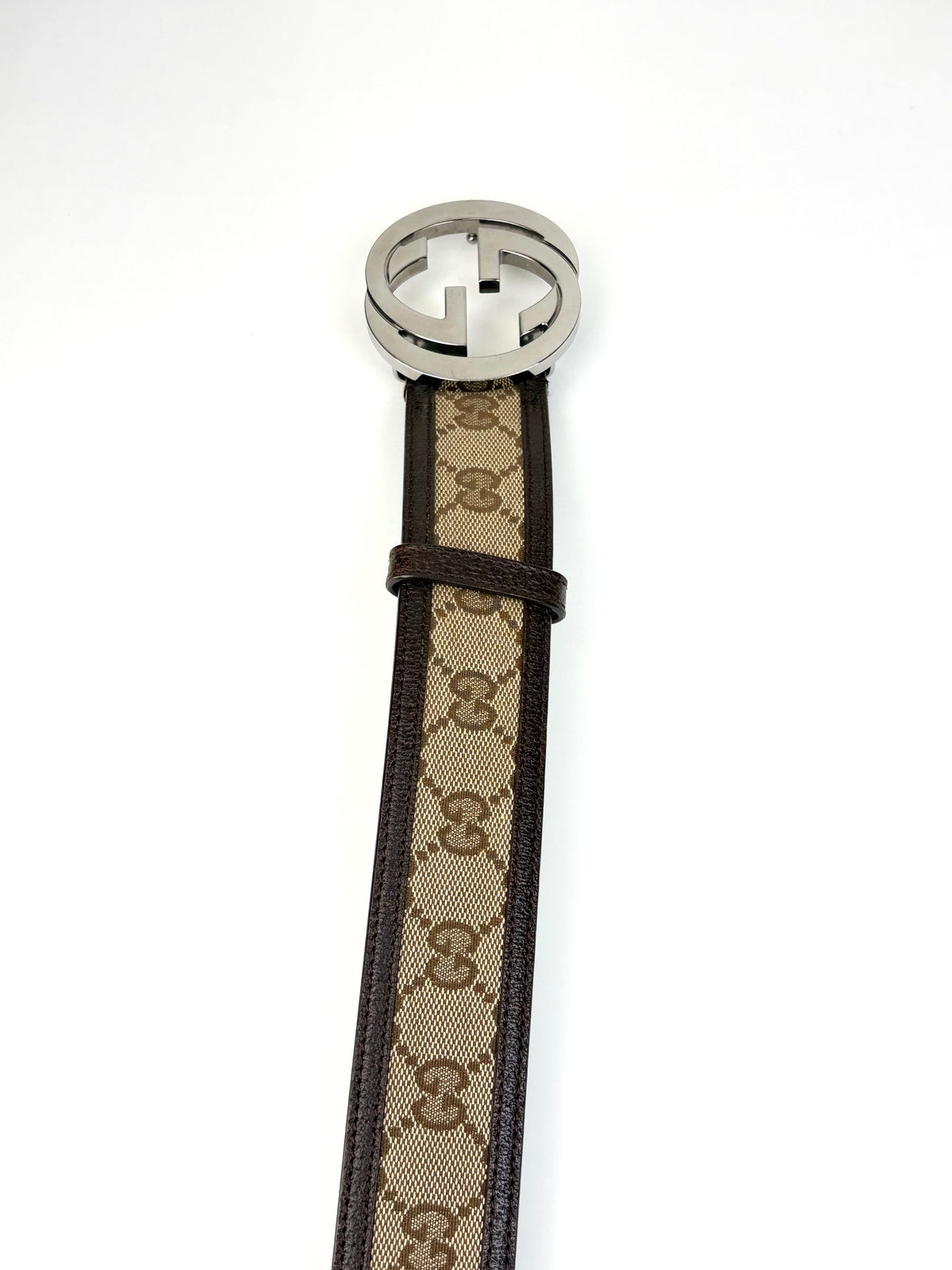 Gucci gg beige and brown Leather interlocking