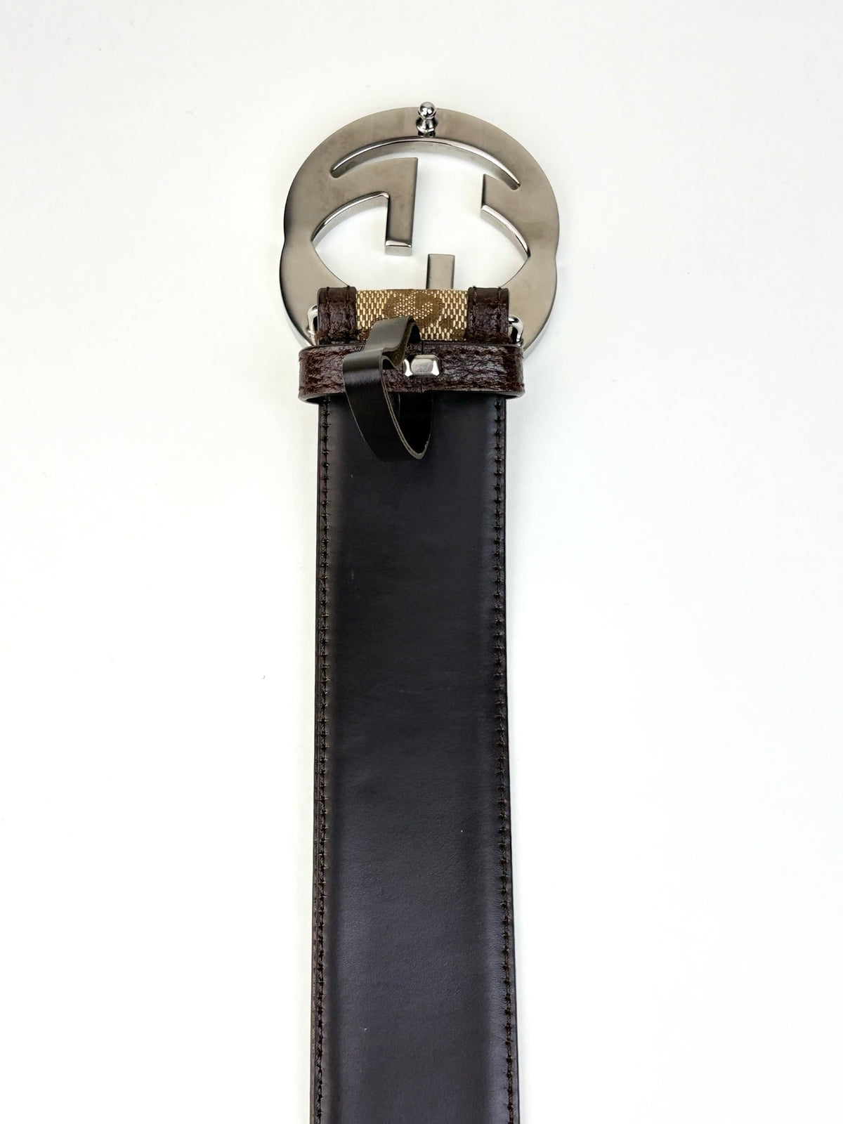 Gucci gg beige and brown Leather interlocking