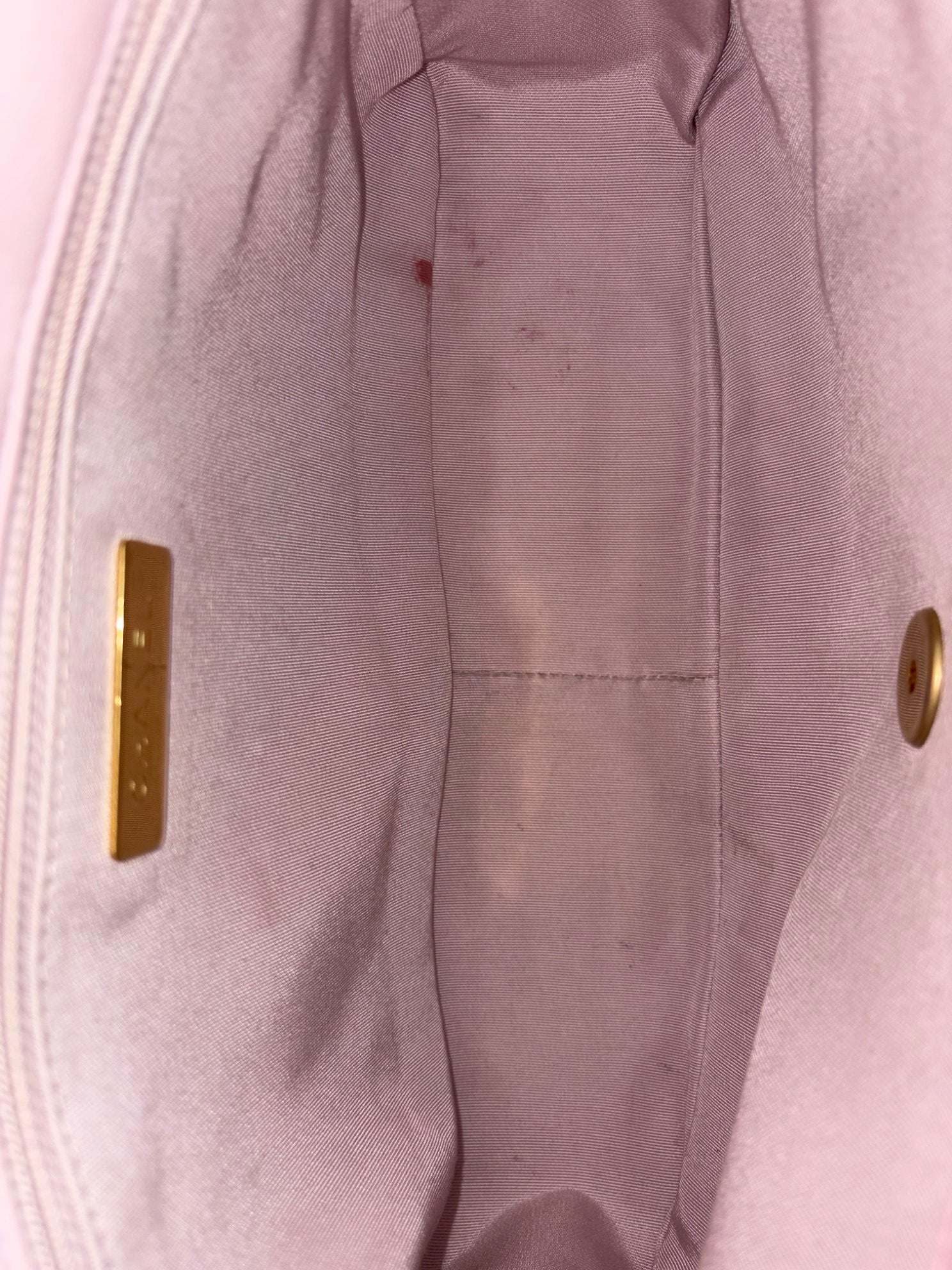 Chanel light pink lambskin quilted large Chanel 19 wallet on chain gold