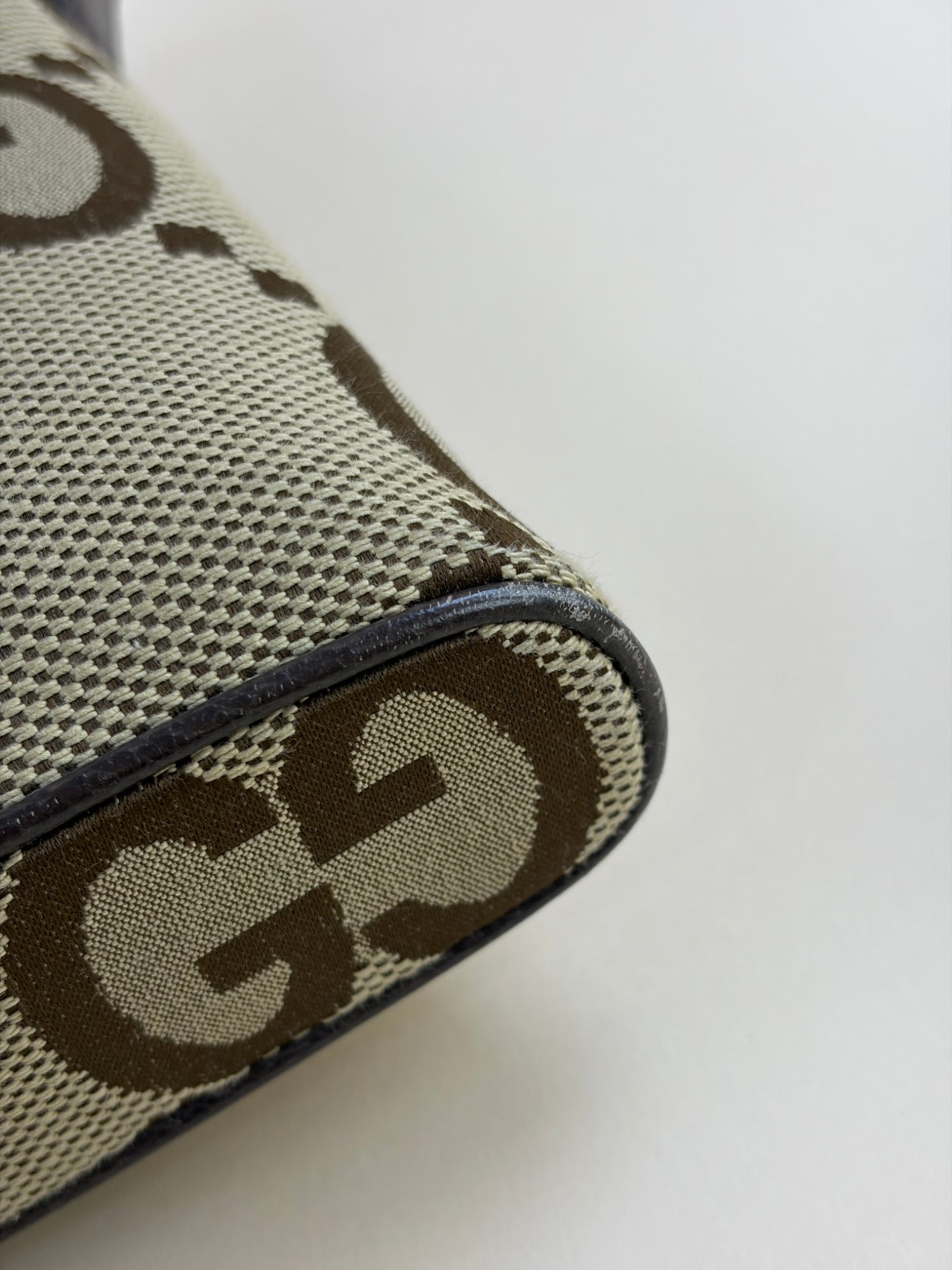 Gucci Brown GG Jumbo Wristlet Messenger Bag