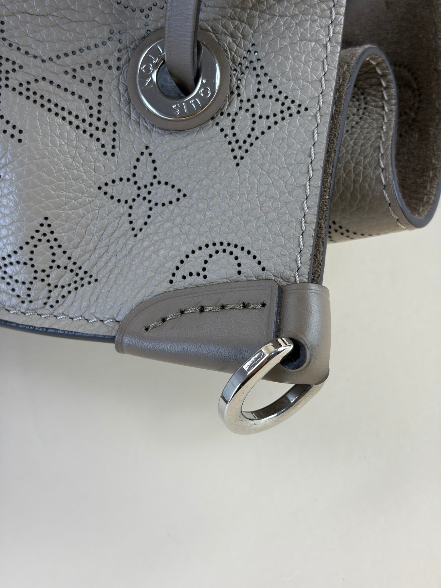 Louis Vuitton monogram Mahina calf leather maria bucket bag