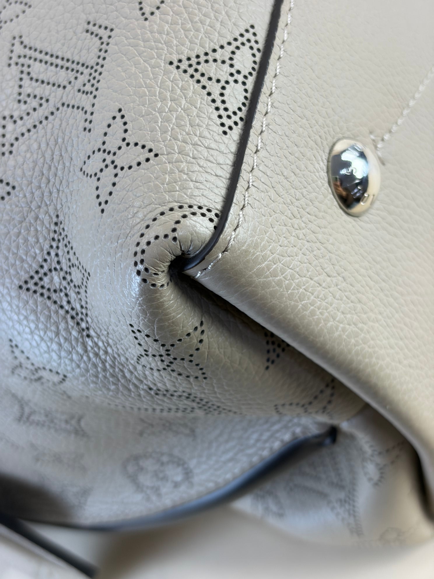 Louis Vuitton monogram Mahina calf leather maria bucket bag