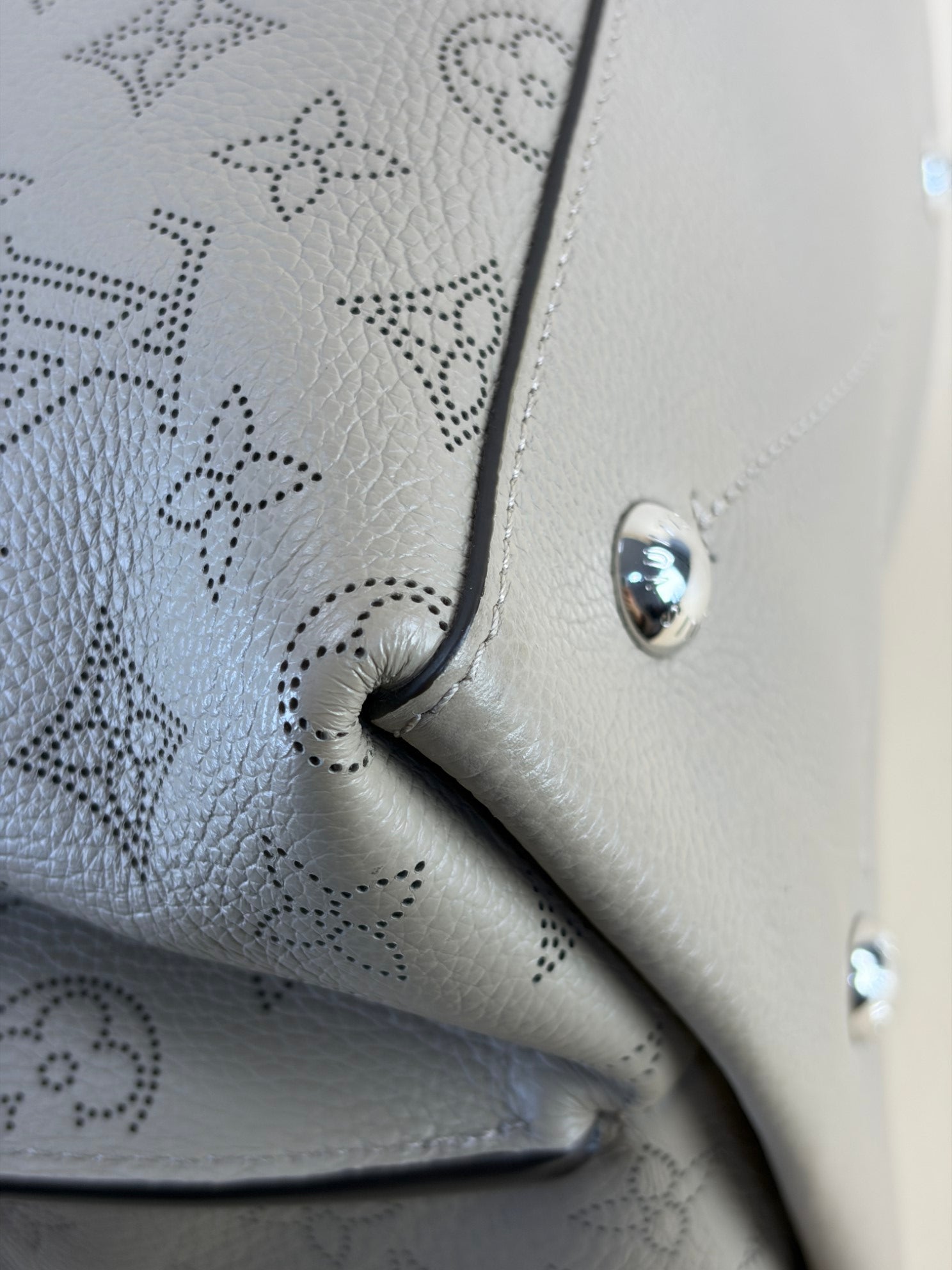 Louis Vuitton monogram Mahina calf leather maria bucket bag