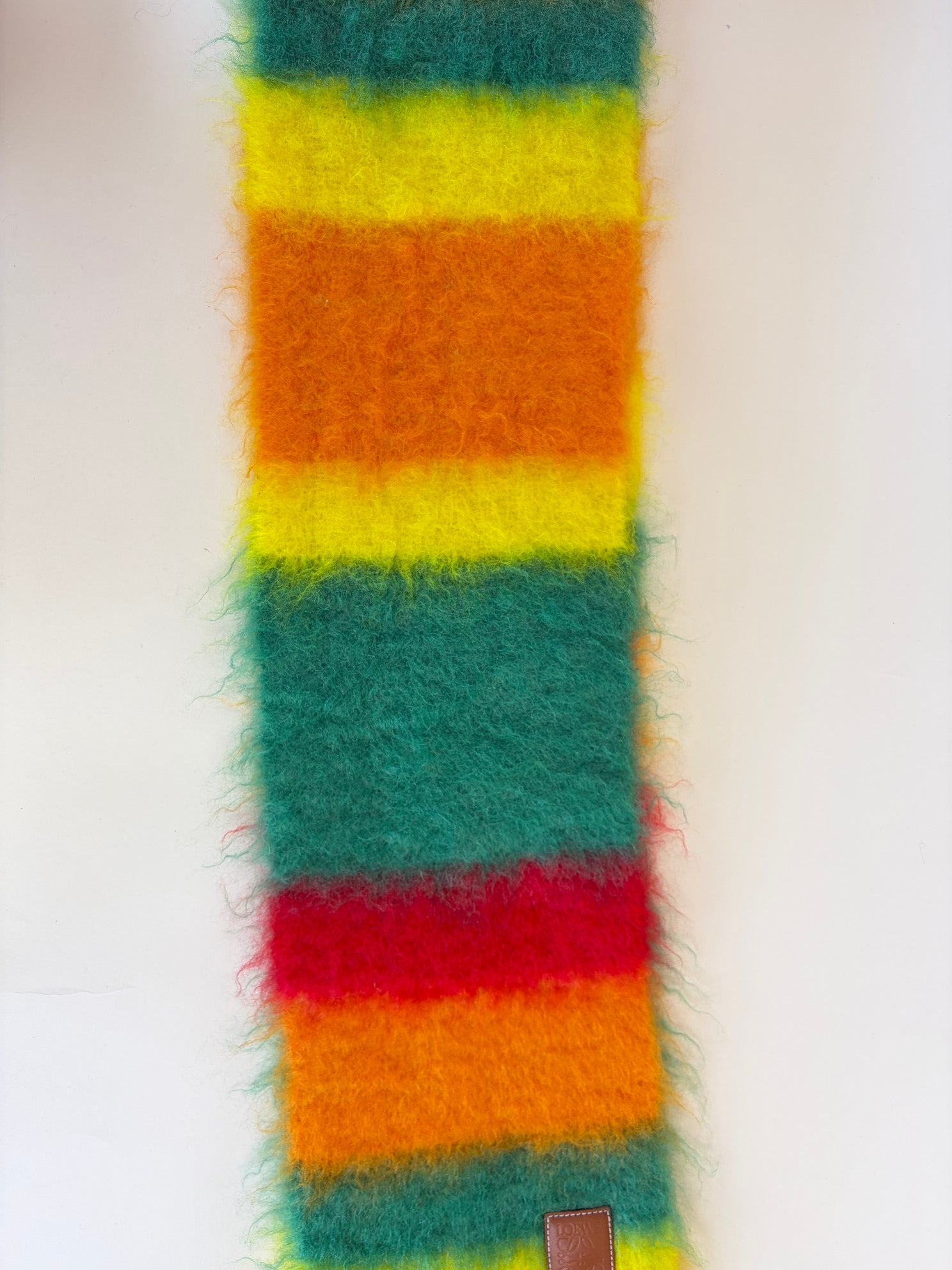 Loewe multicolor striped mohair scarf