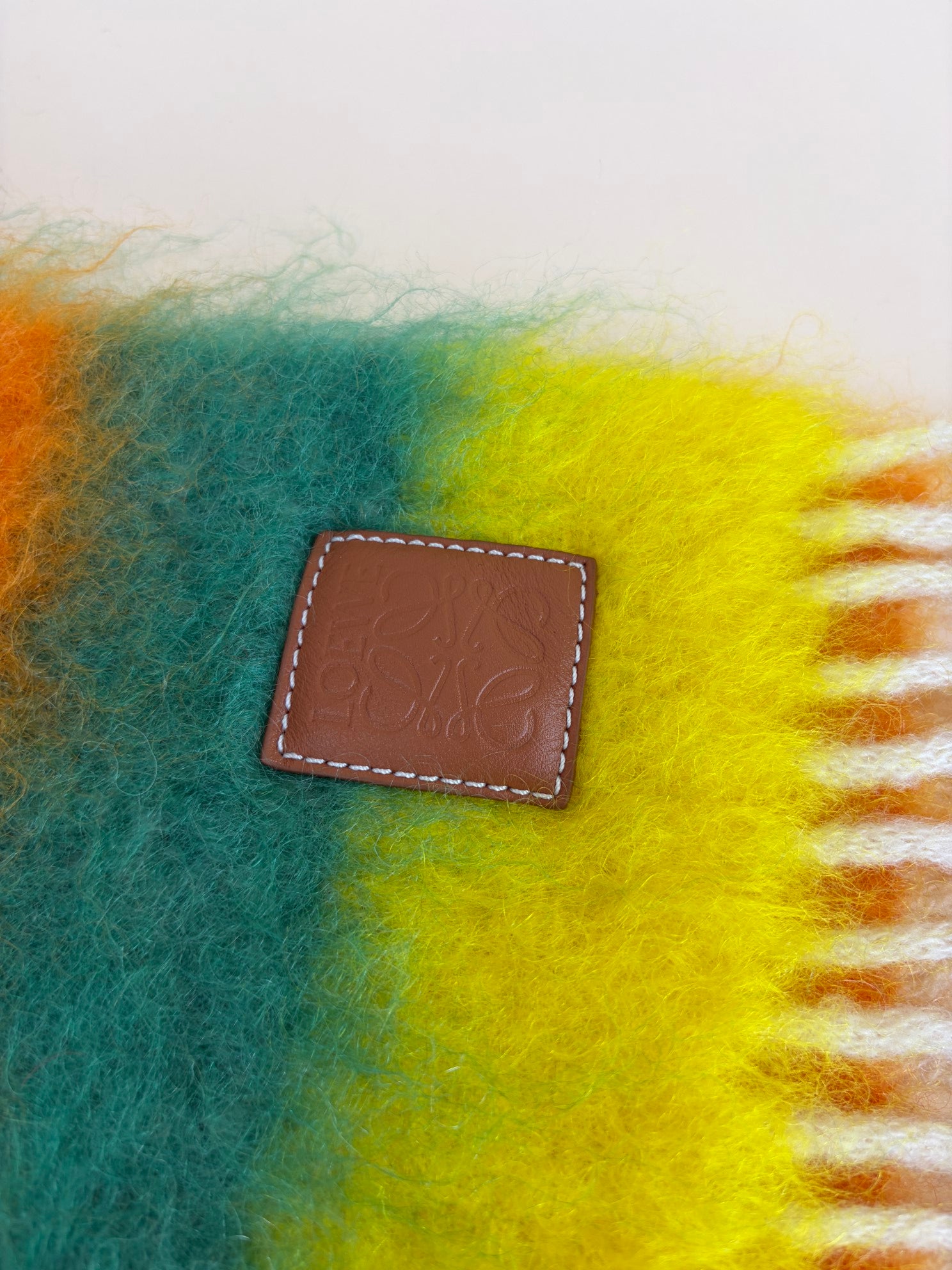 Loewe multicolor striped mohair scarf