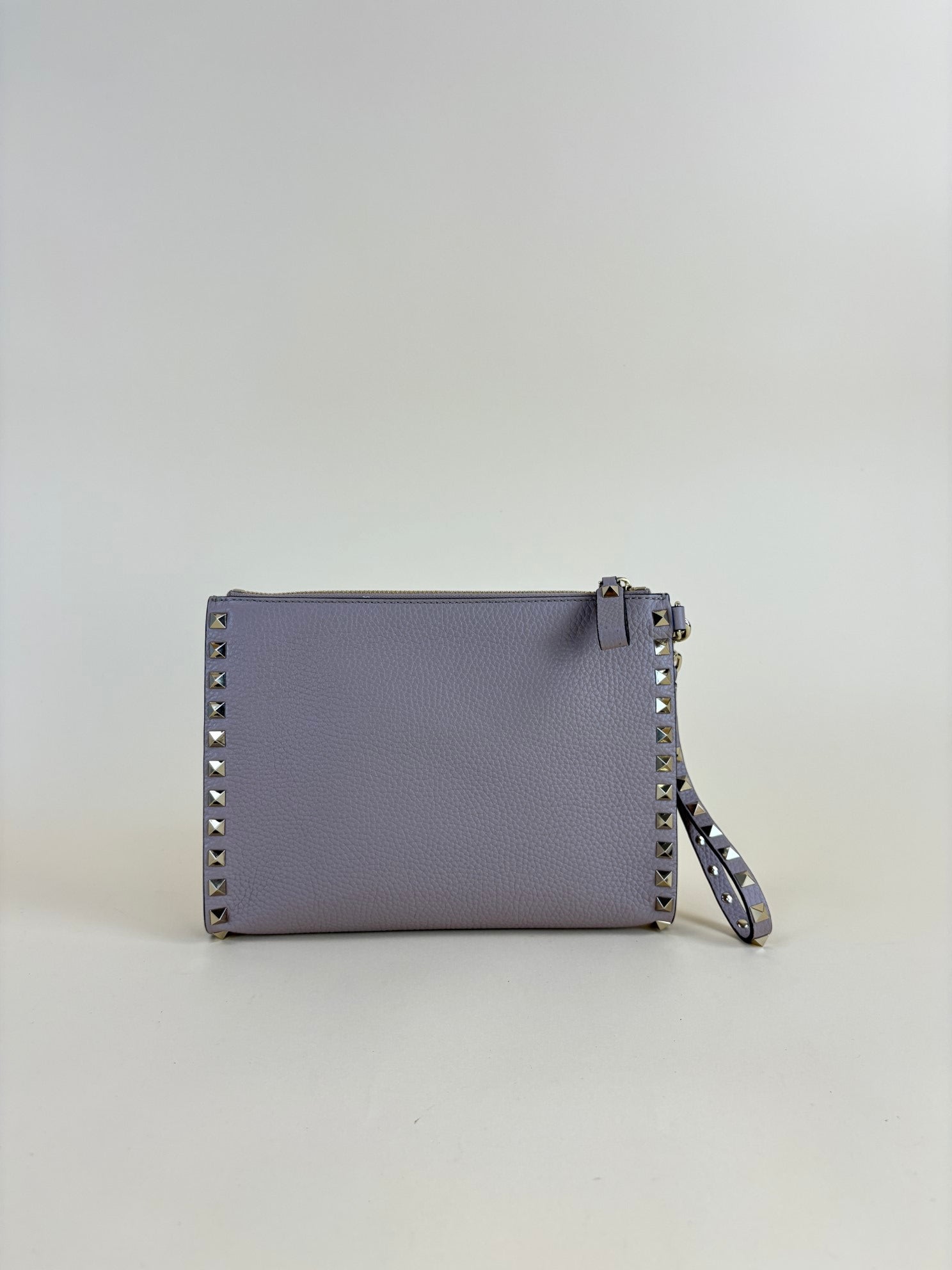 Valentino euro pebbled calfskin medium rock stud flap pouch