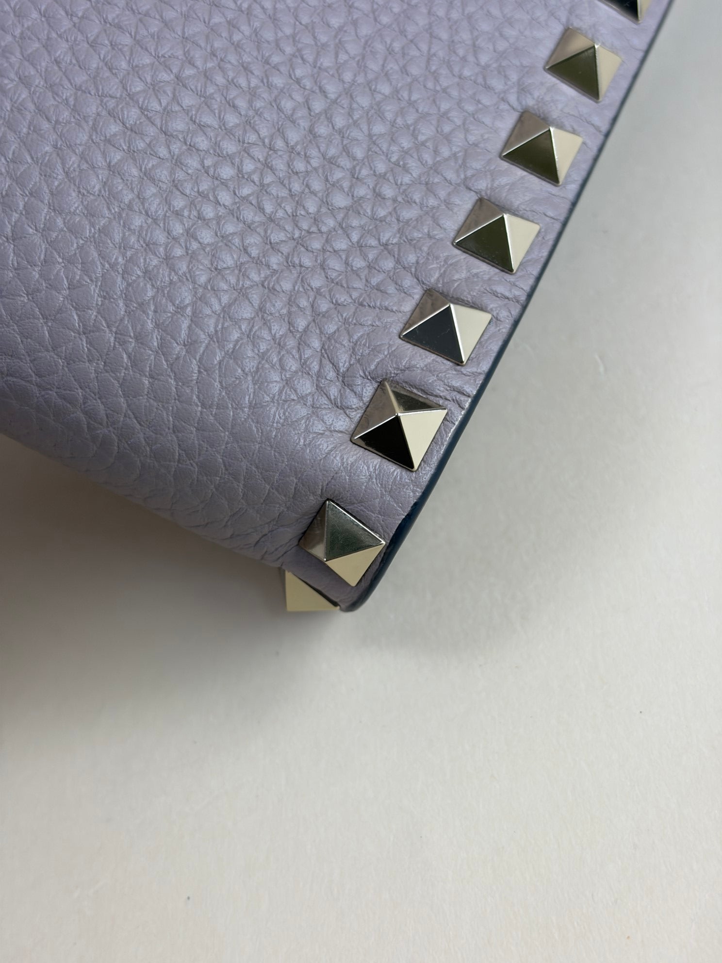 Valentino euro pebbled calfskin medium rock stud flap pouch