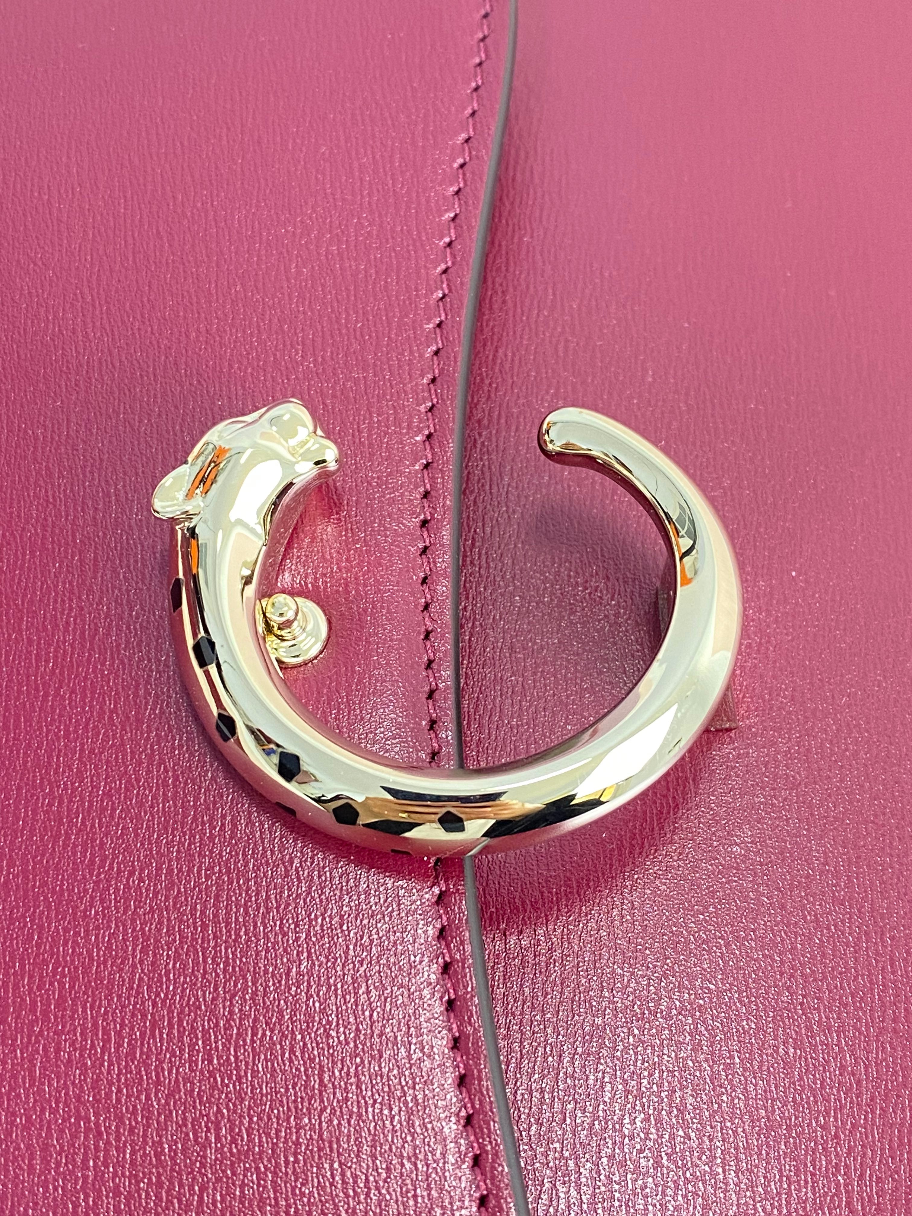 Cartier Red Small Model Panthere De Cartier Top Handle Bag