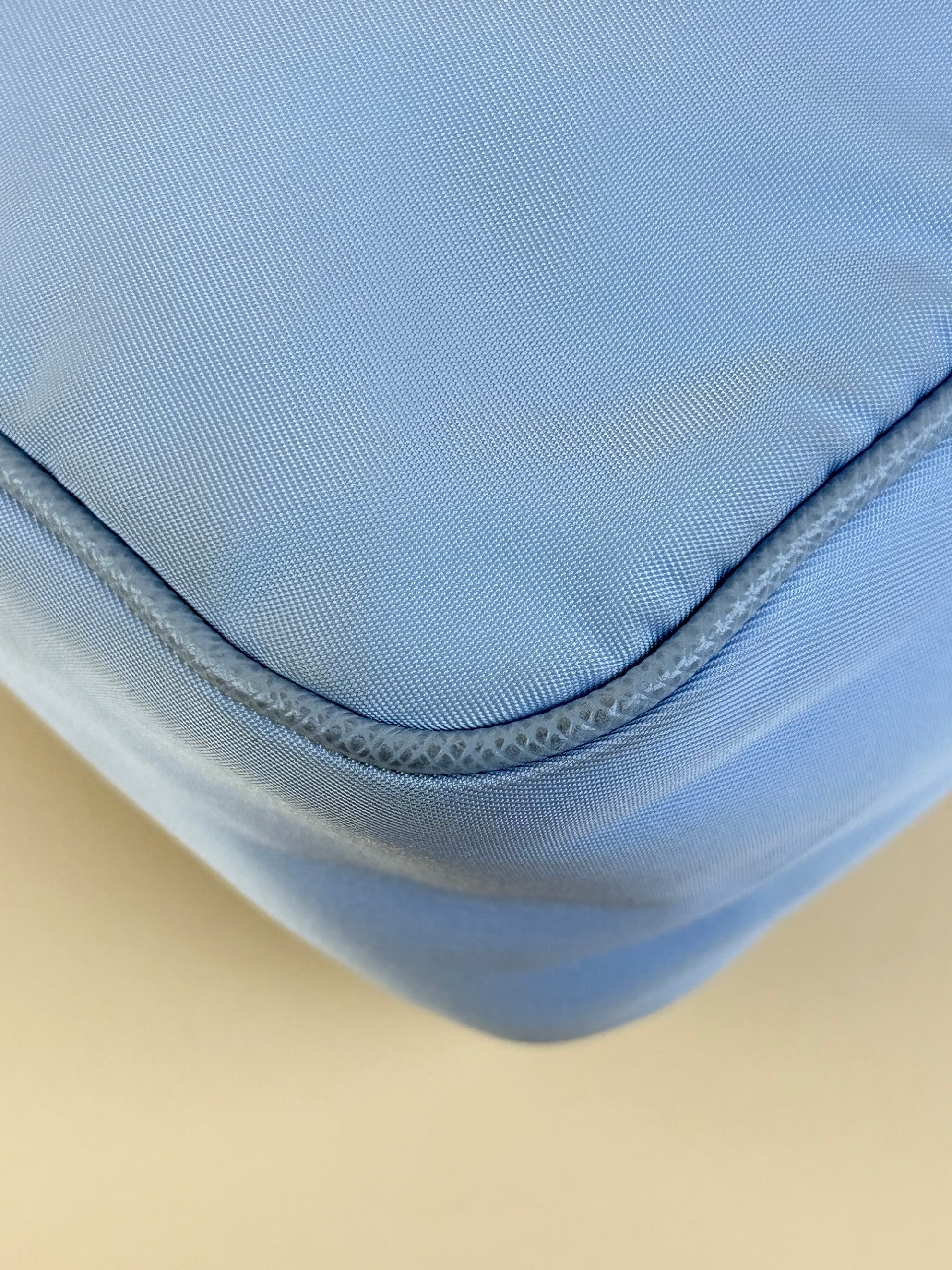 Prada baby blue nylon re-edition bag