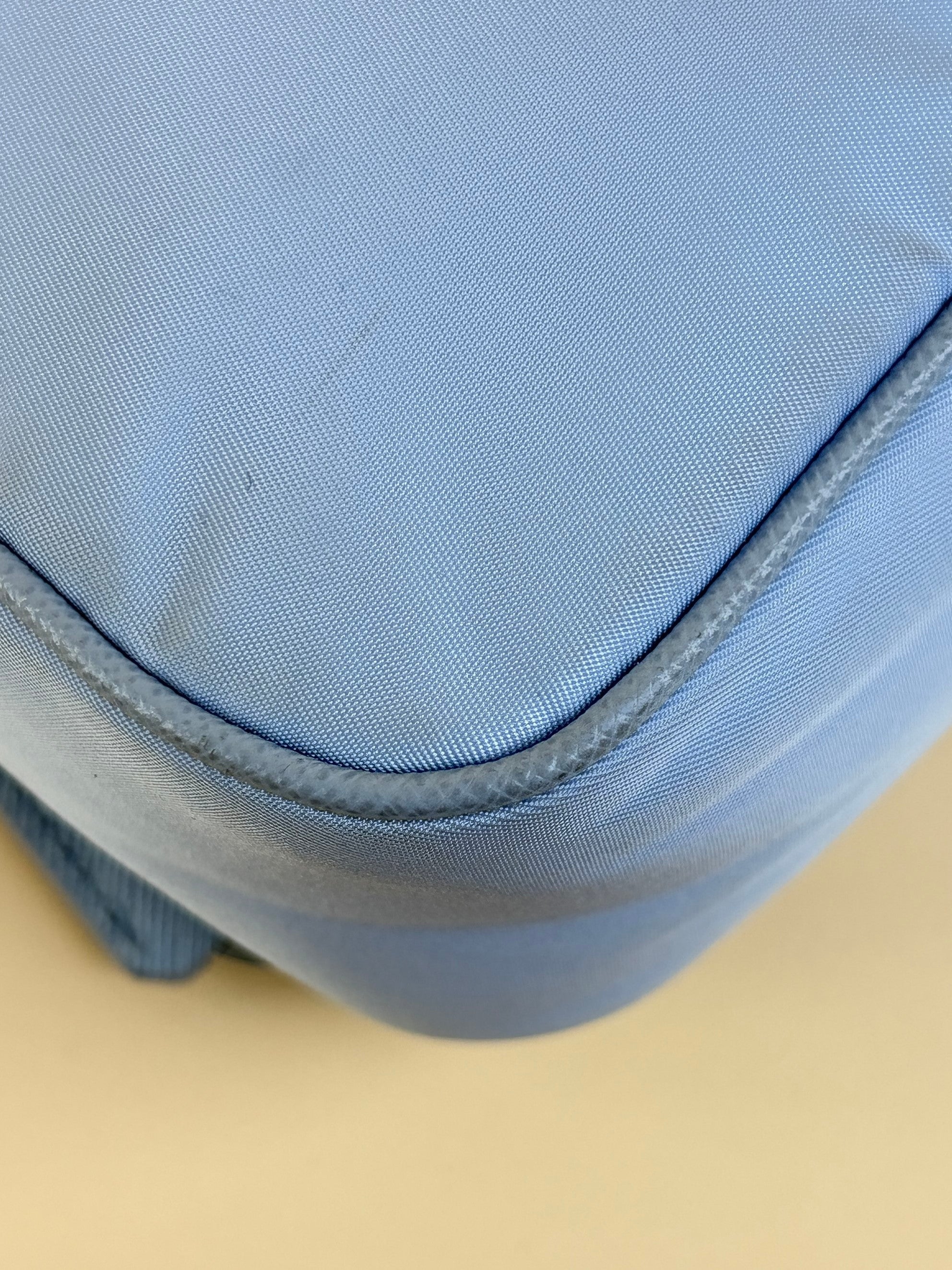 Prada baby blue nylon re-edition bag