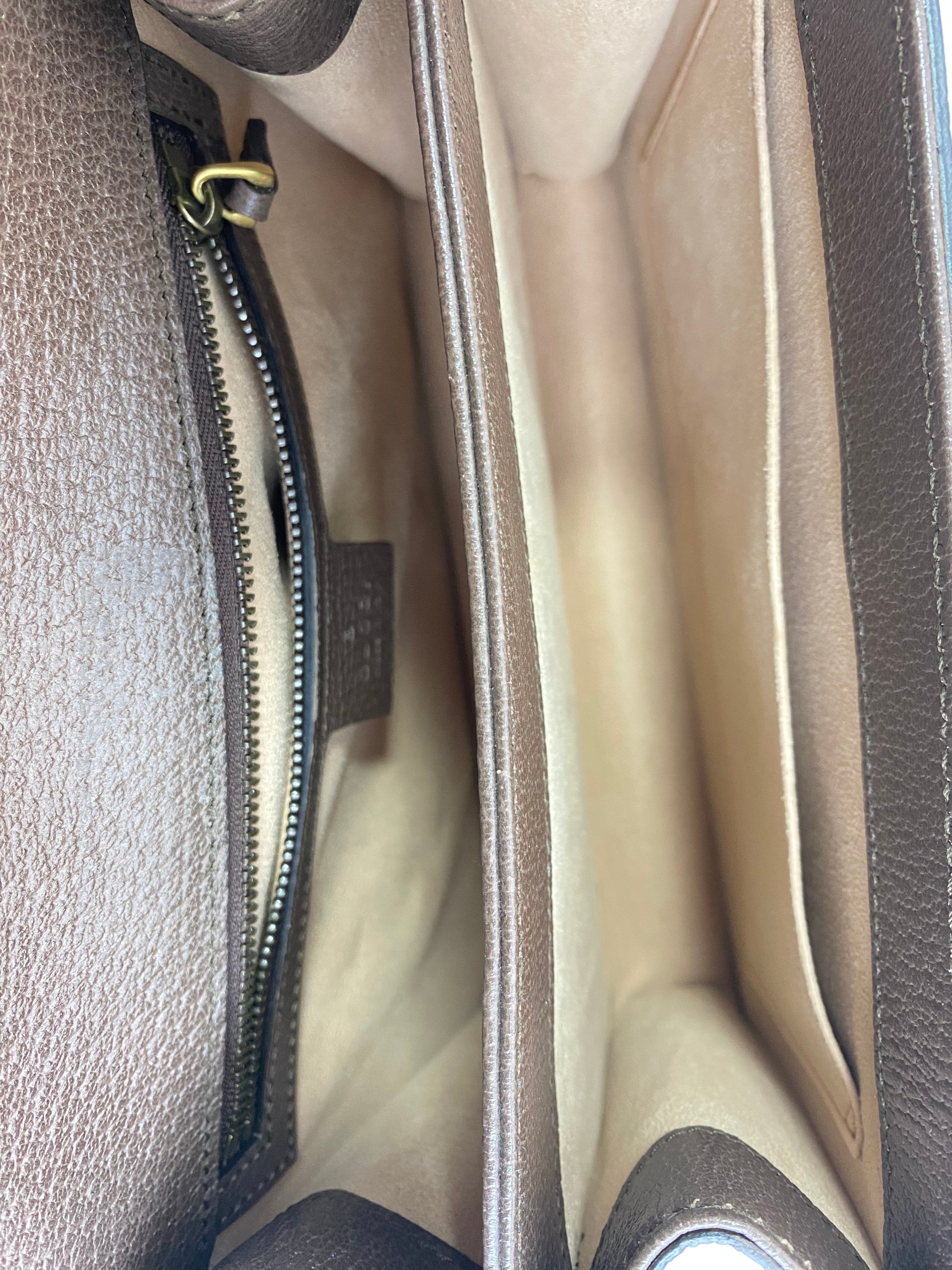 Gucci Bicolor GG Medium Ophidia Top Handle Bag with Strap