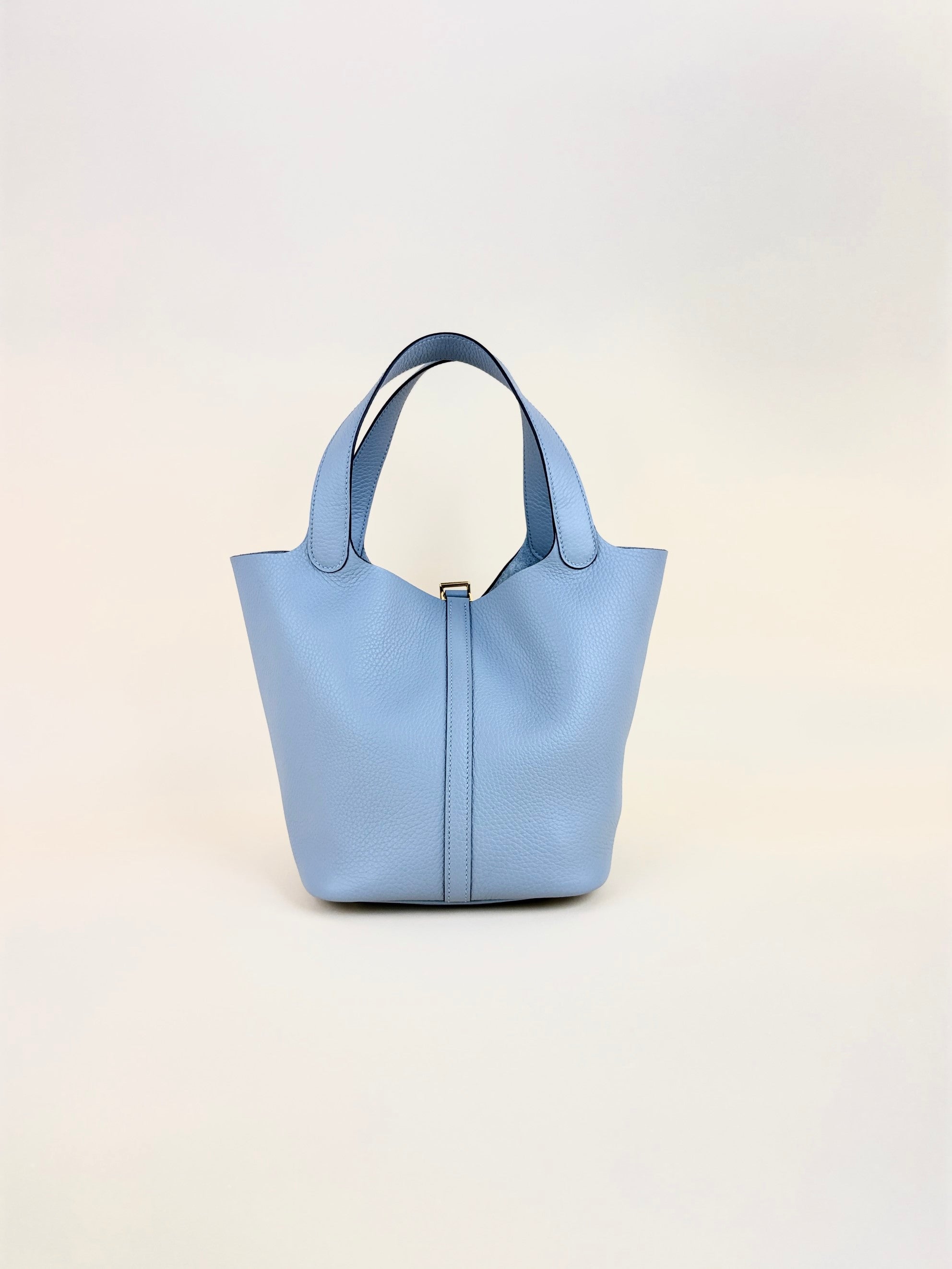 Hermes picotin 22 gris pantin clemence leather