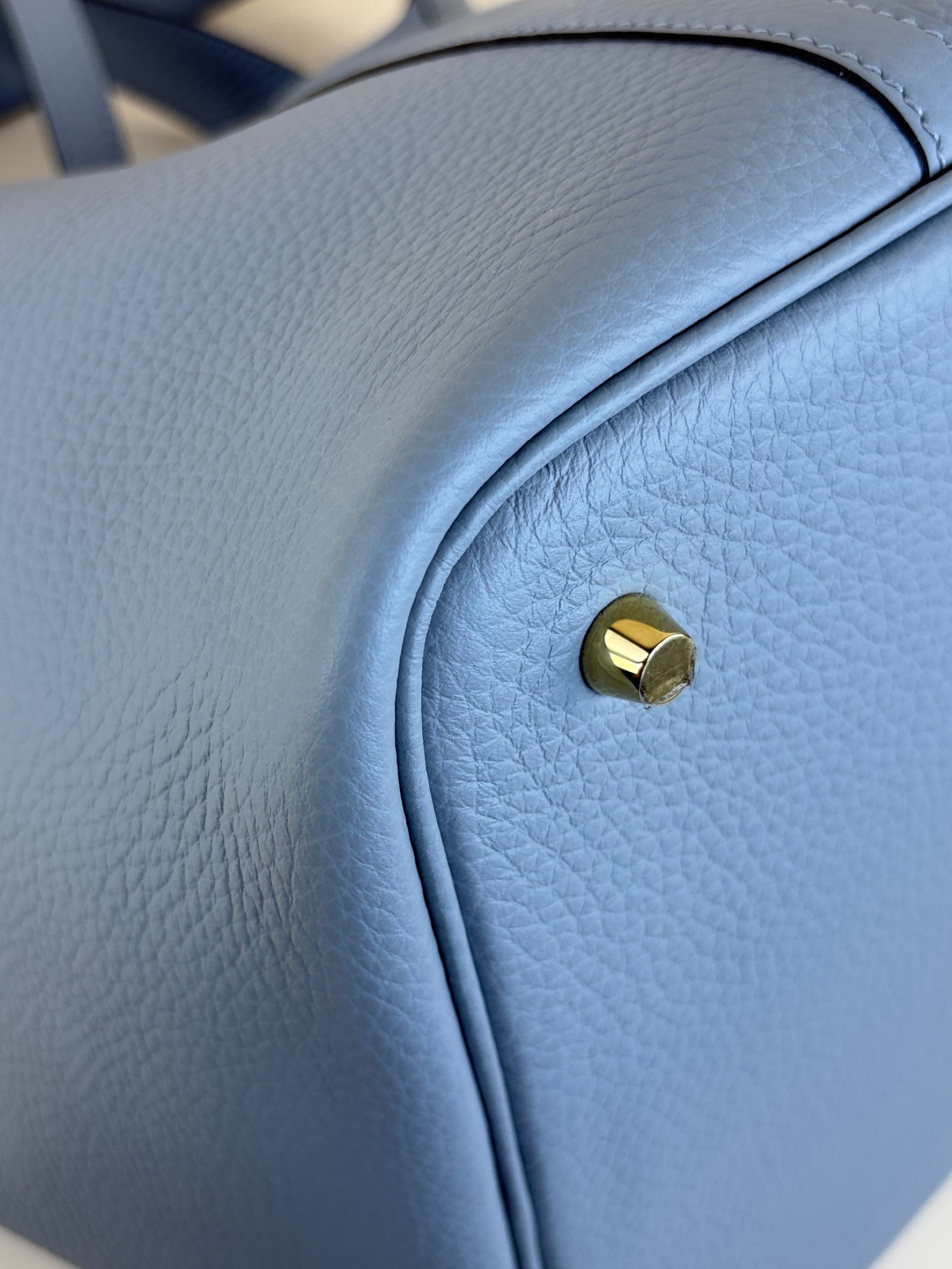 Hermes picotin 22 gris pantin clemence leather