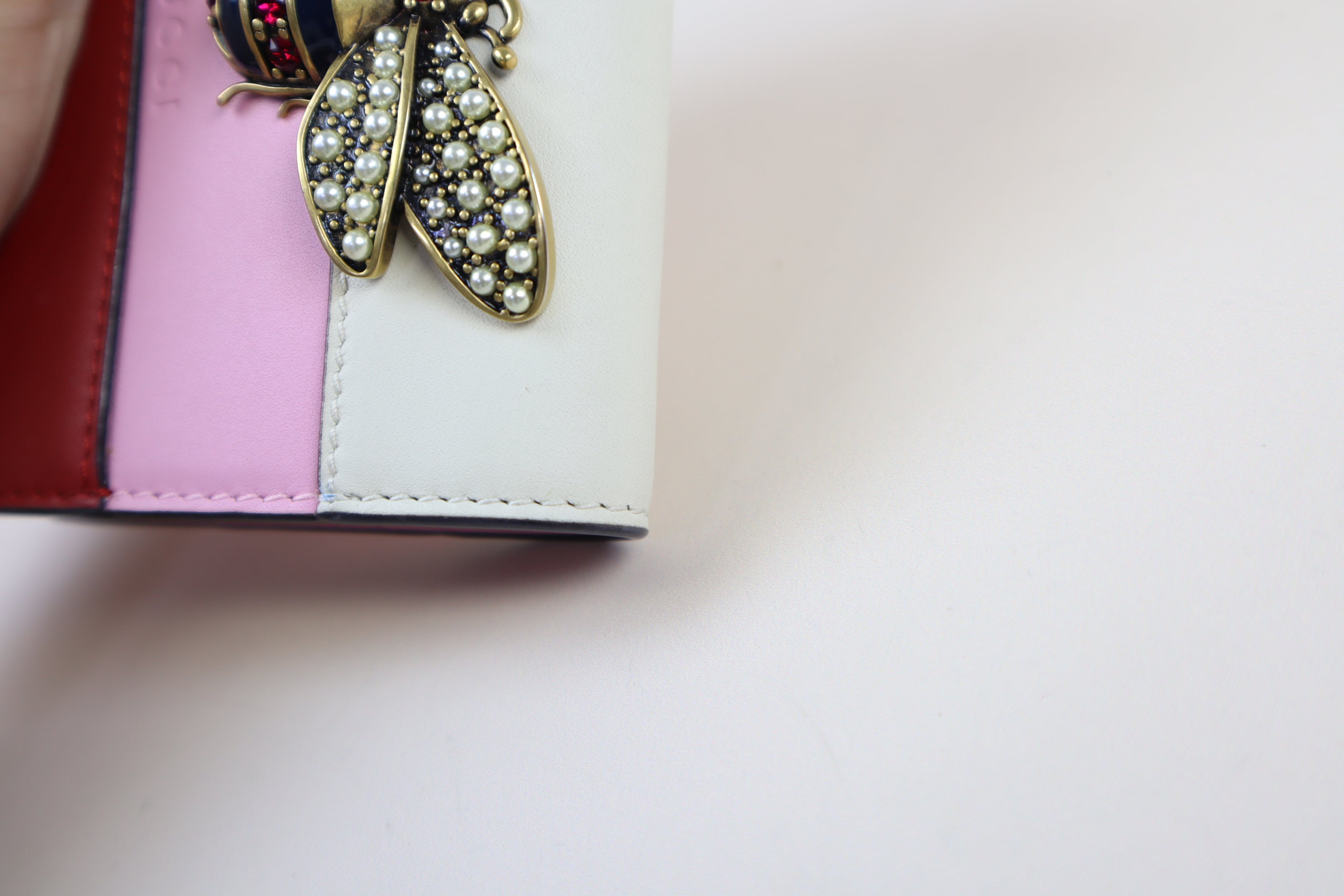 Gucci Tricolor Queen Bee Card Case