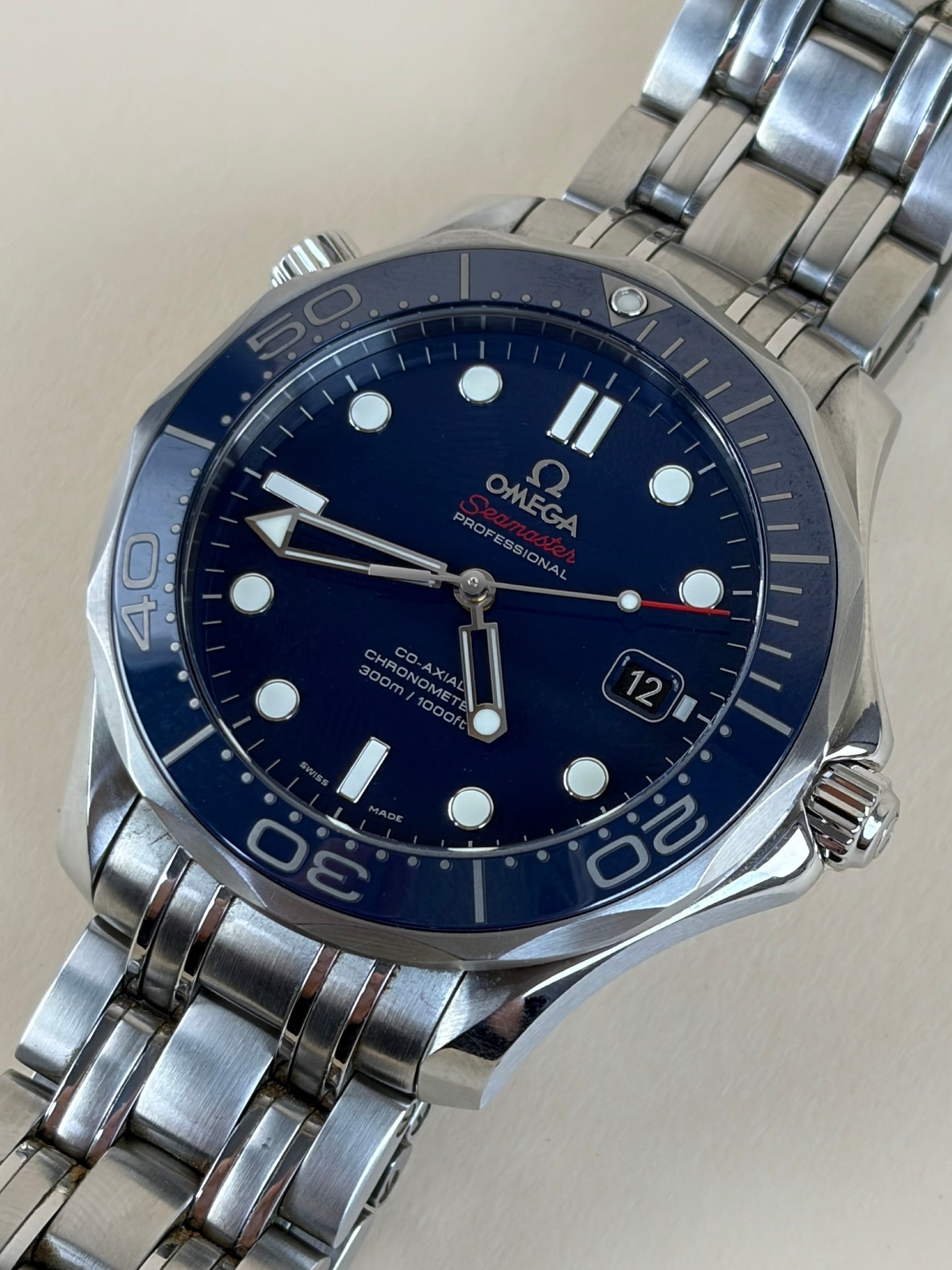 Omega Seamaster driver 300m 41mm blue dial