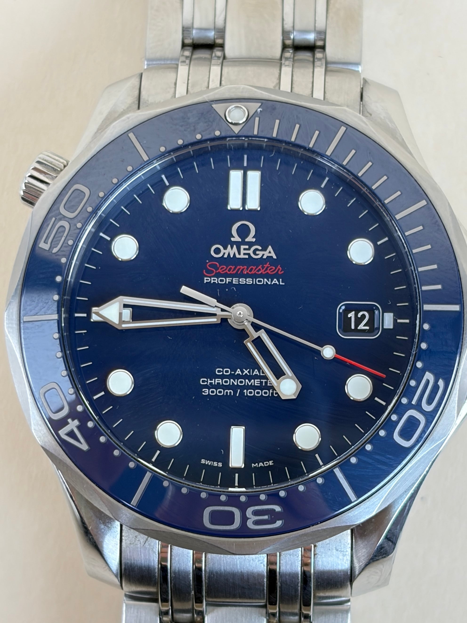 Omega Seamaster driver 300m 41mm blue dial