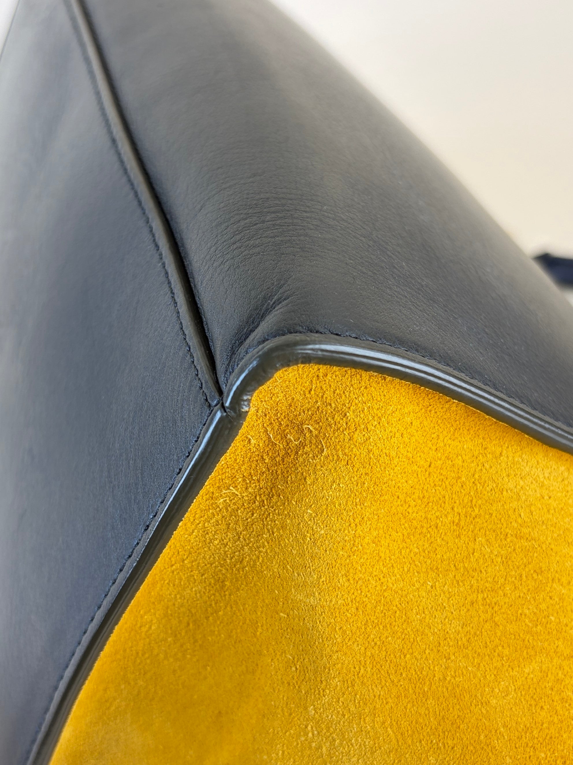 Celine calfskin and suede Tricolor Trapeze small