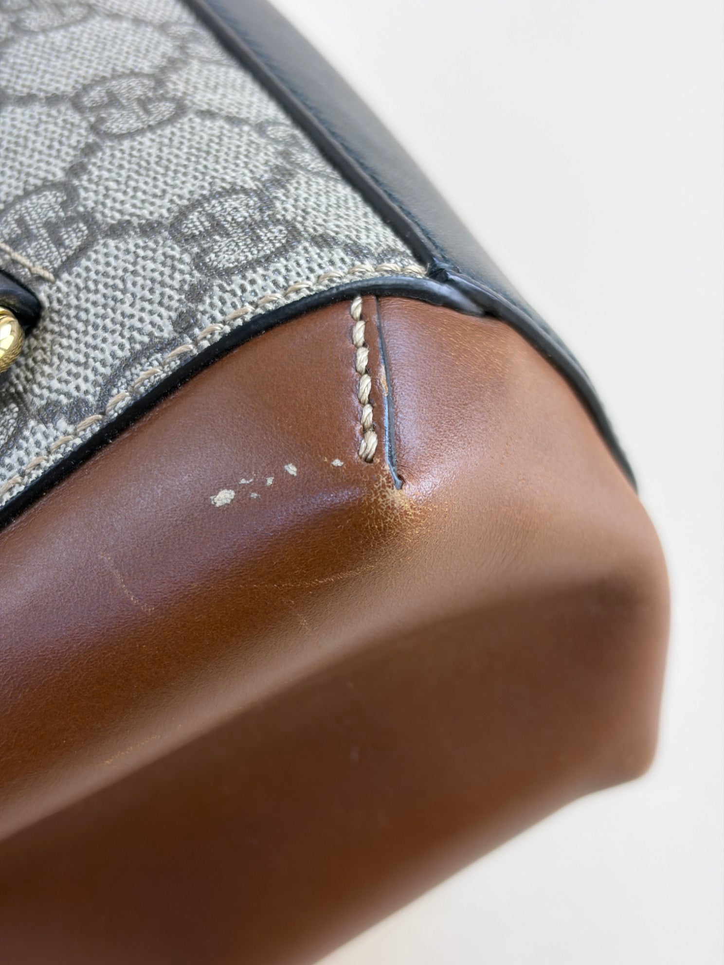 GUCCI monogram calfskin rp gg supreme padlock backpack