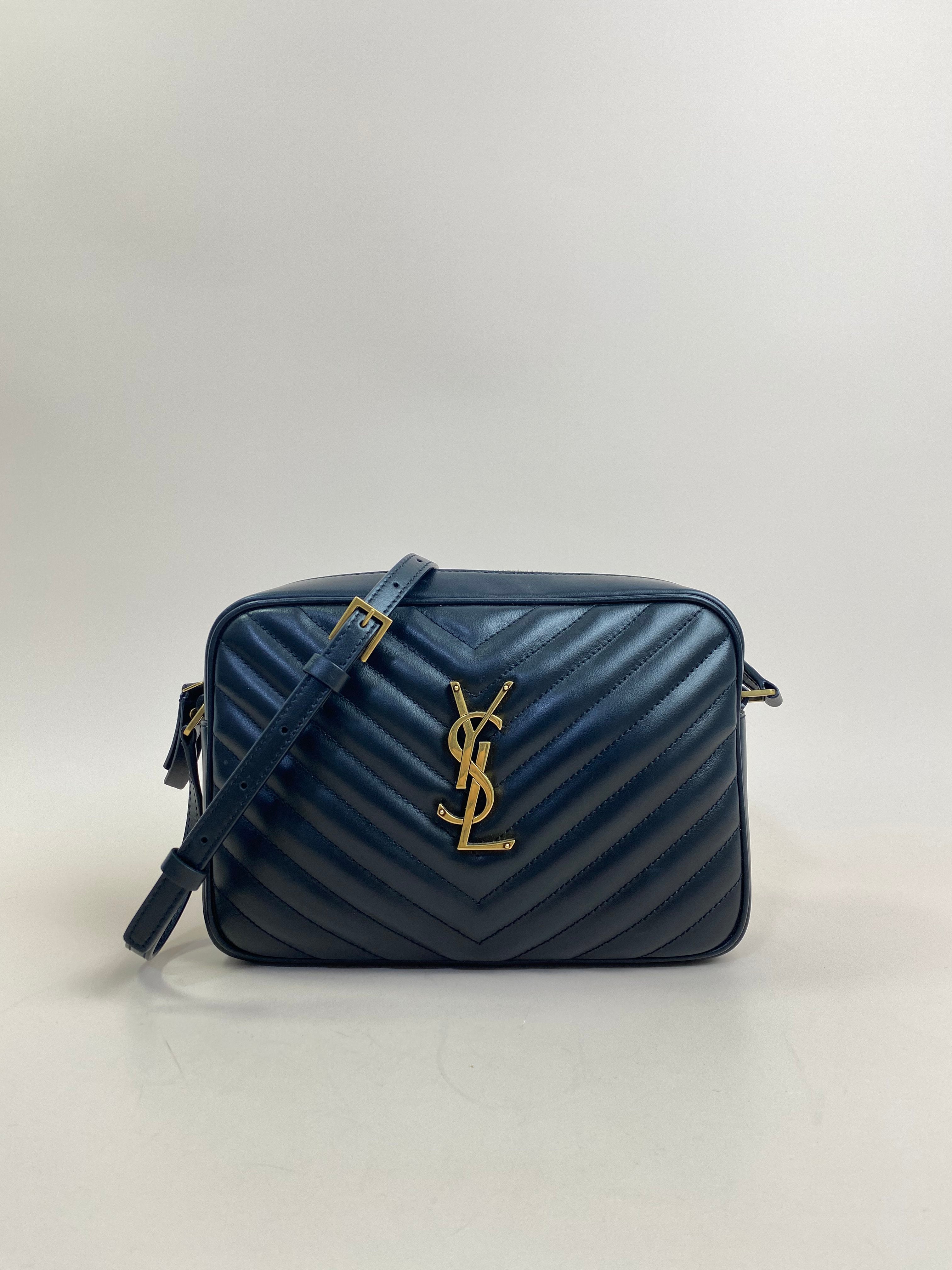YSL Black Lou Camera Crossbody Bag