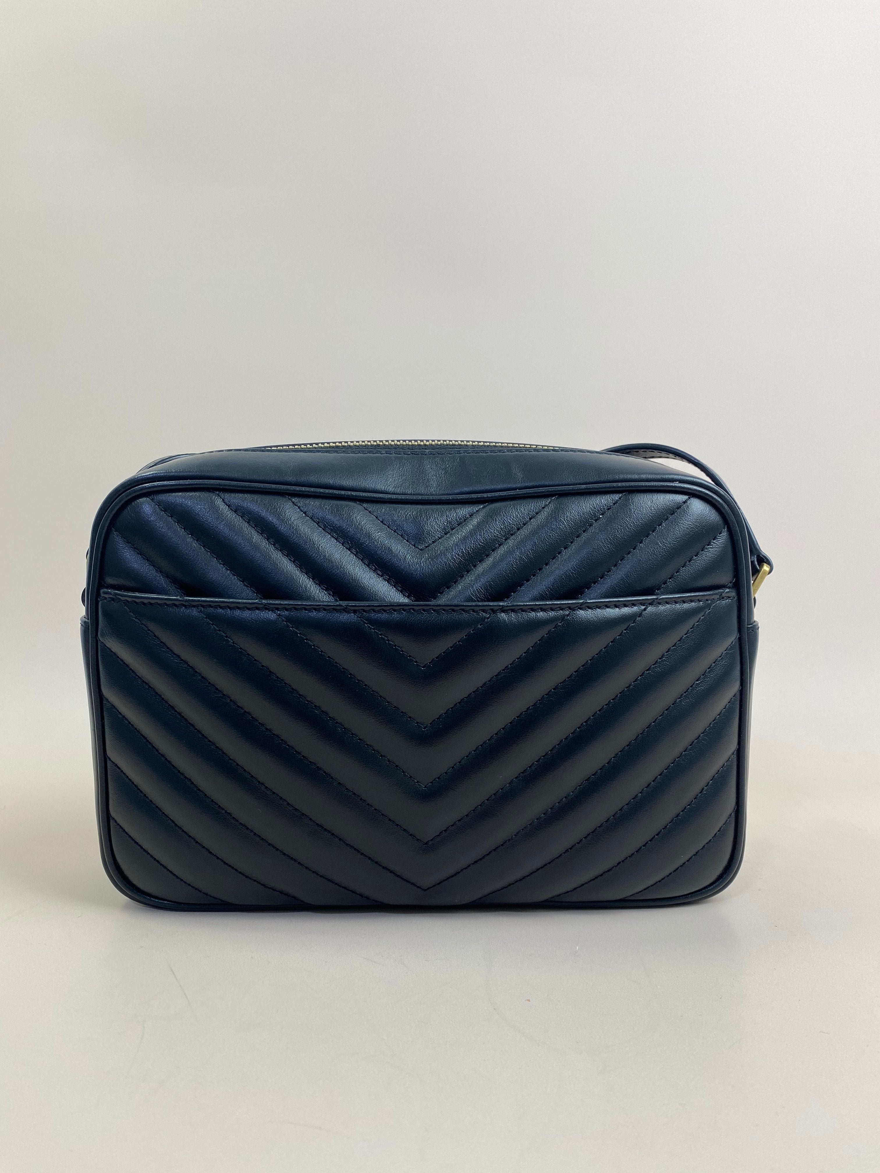 YSL Black Lou Camera Crossbody Bag