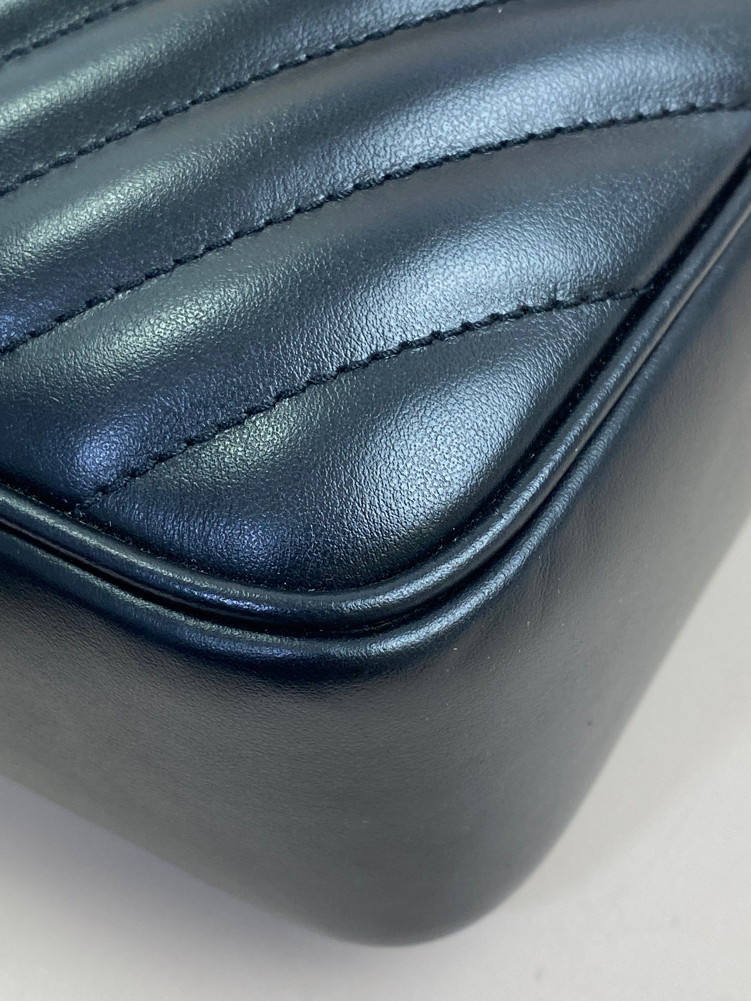 YSL Black Lou Camera Crossbody Bag
