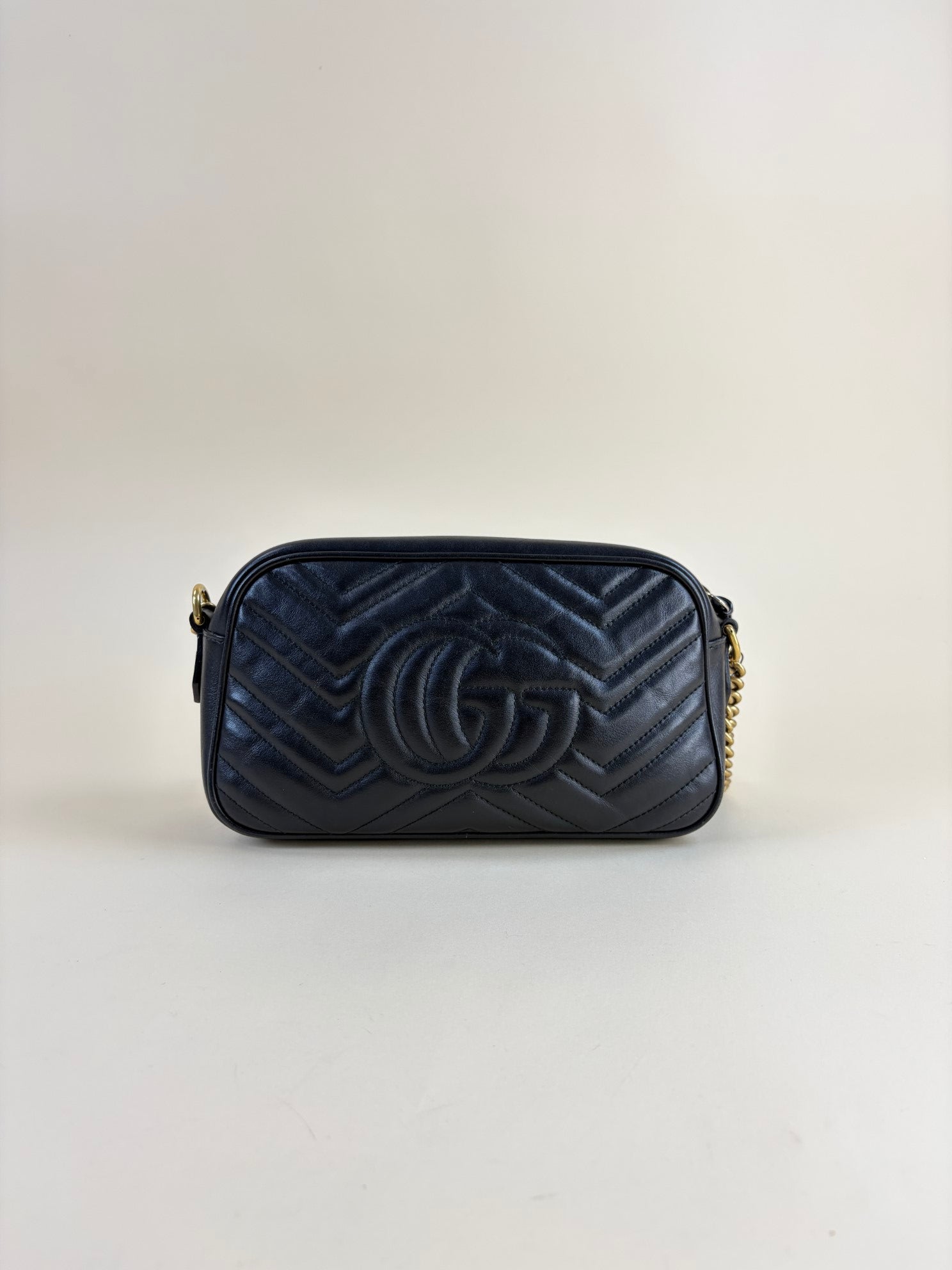 Gucci Black GG Marmont Camera Small Shoulder Bag