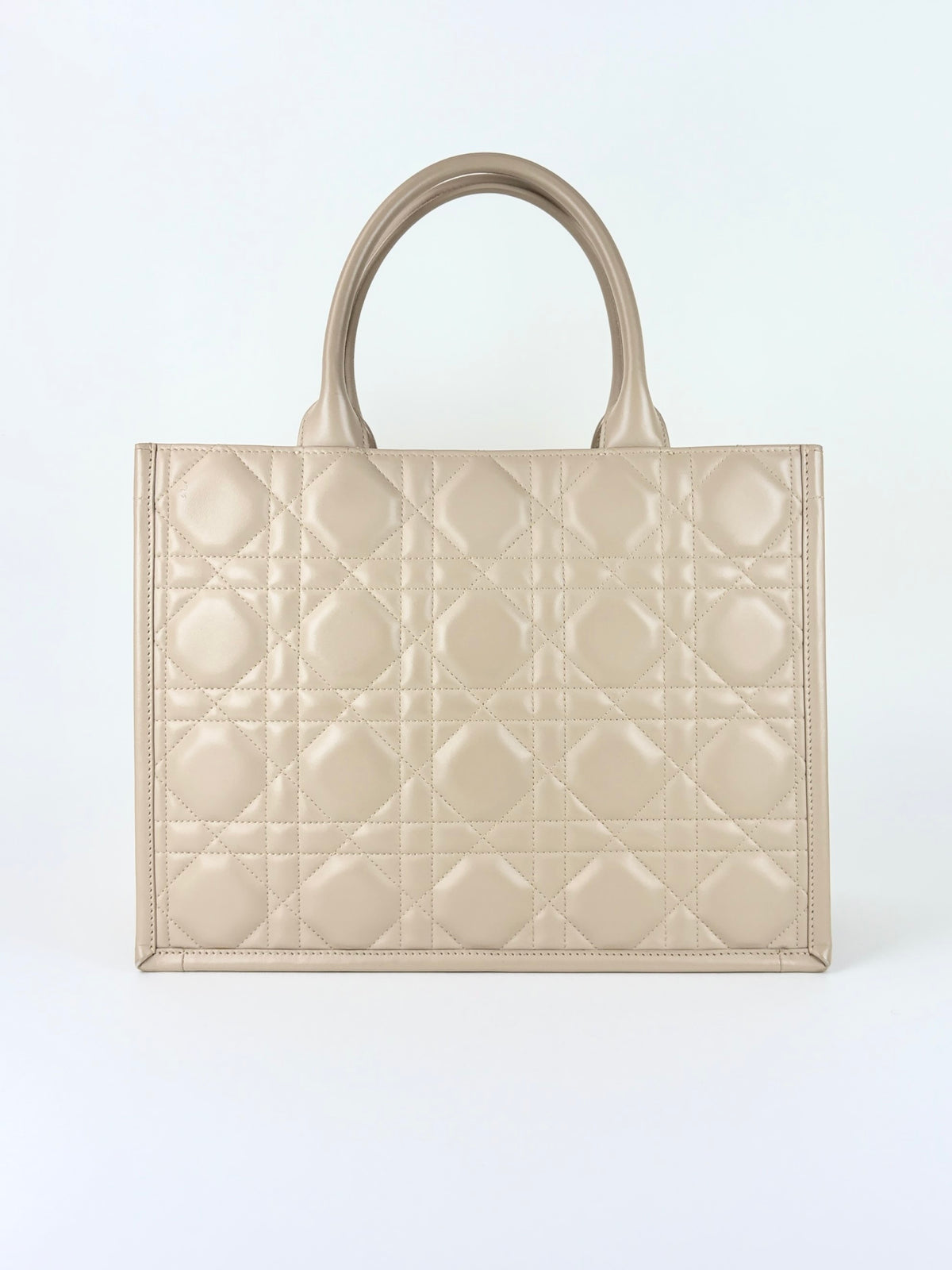 Christian Dior powder beige  macrocannage calfskin Dior book tote bag