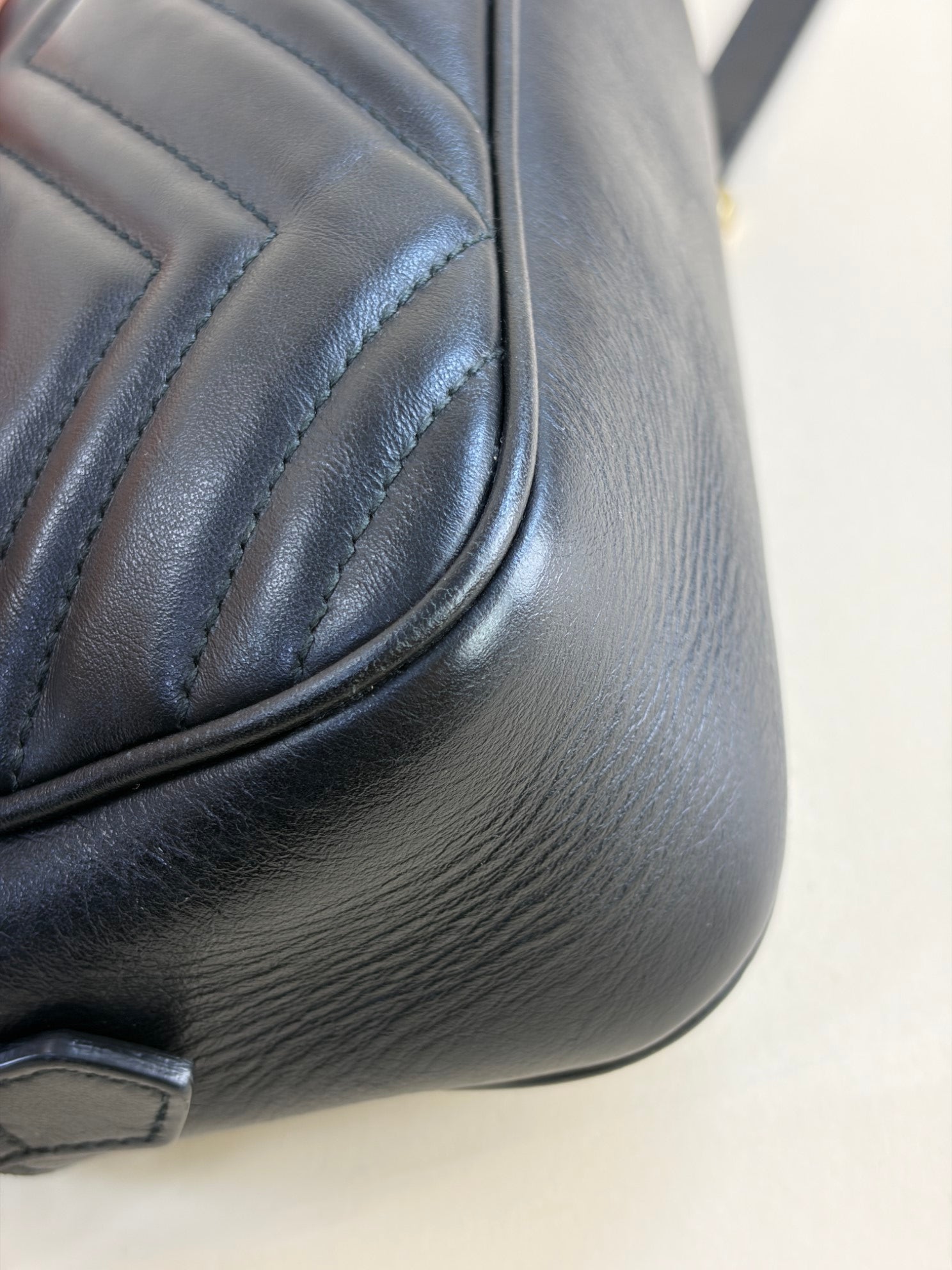 Gucci Black GG Marmont Camera Small Shoulder Bag