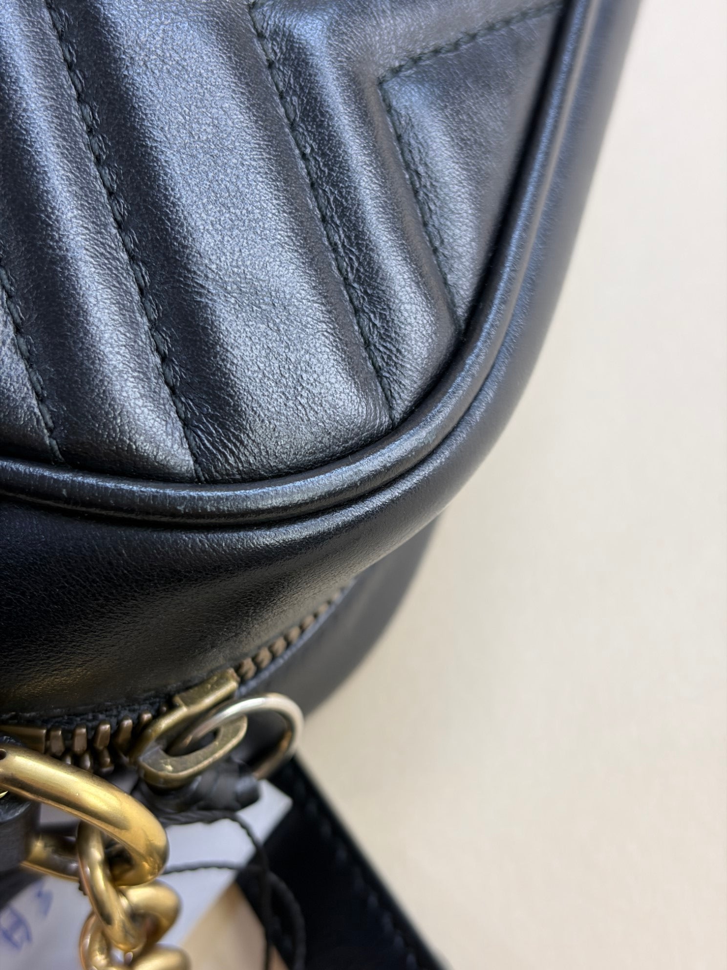 Gucci Black GG Marmont Camera Small Shoulder Bag