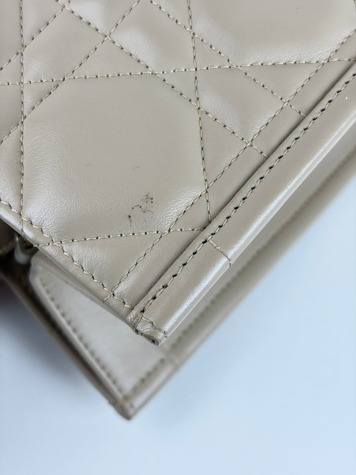 Christian Dior powder beige  macrocannage calfskin Dior book tote bag