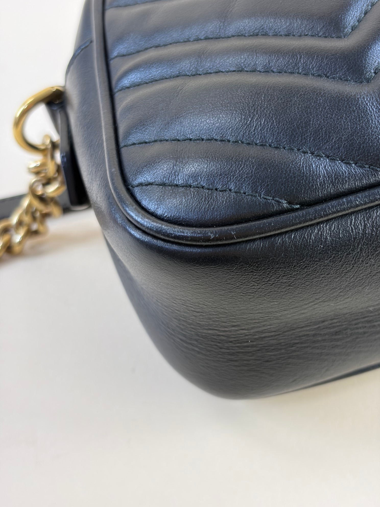 Gucci Black GG Marmont Camera Small Shoulder Bag