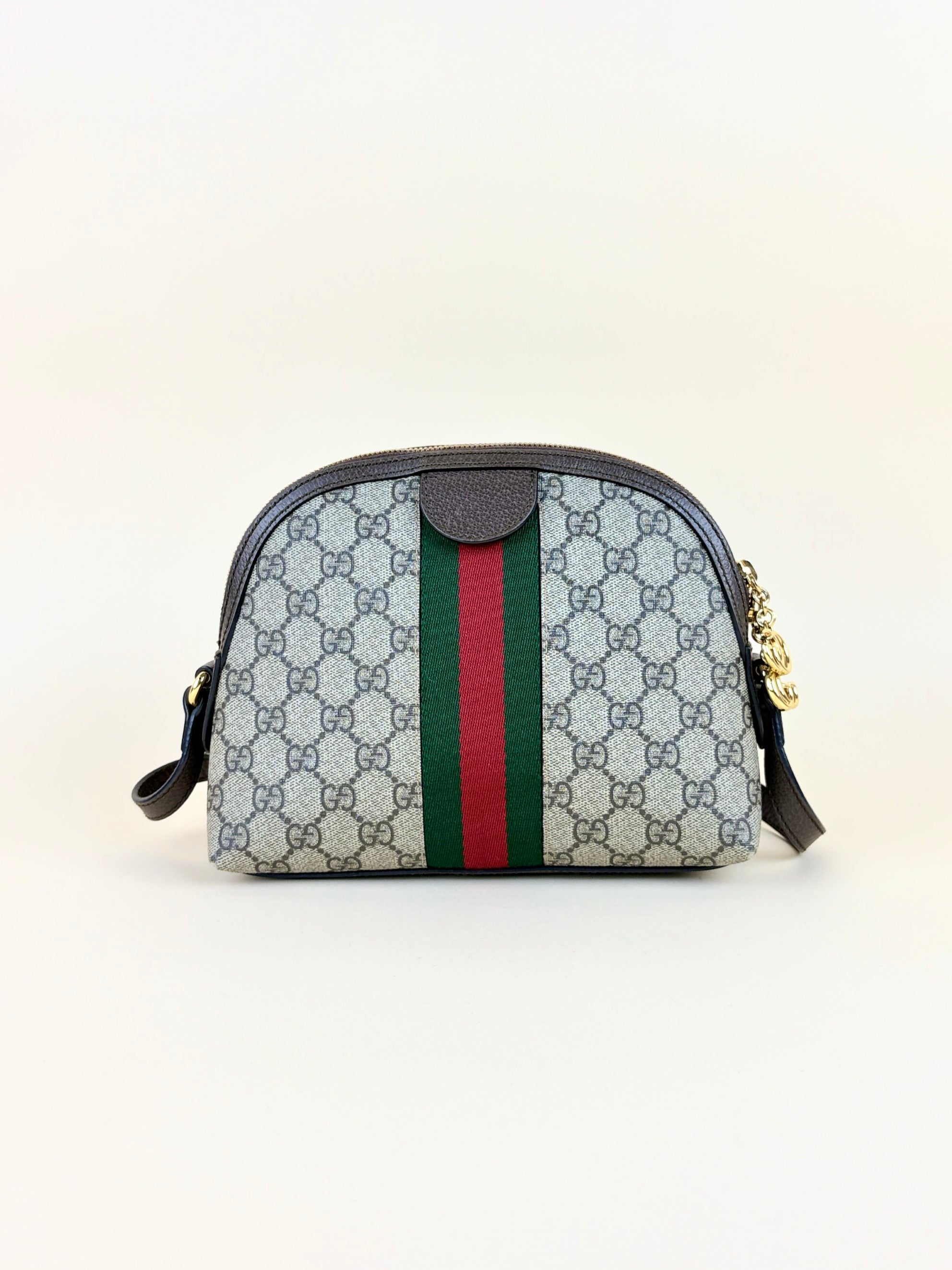 Gucci gg supreme ophidia small, rounded top