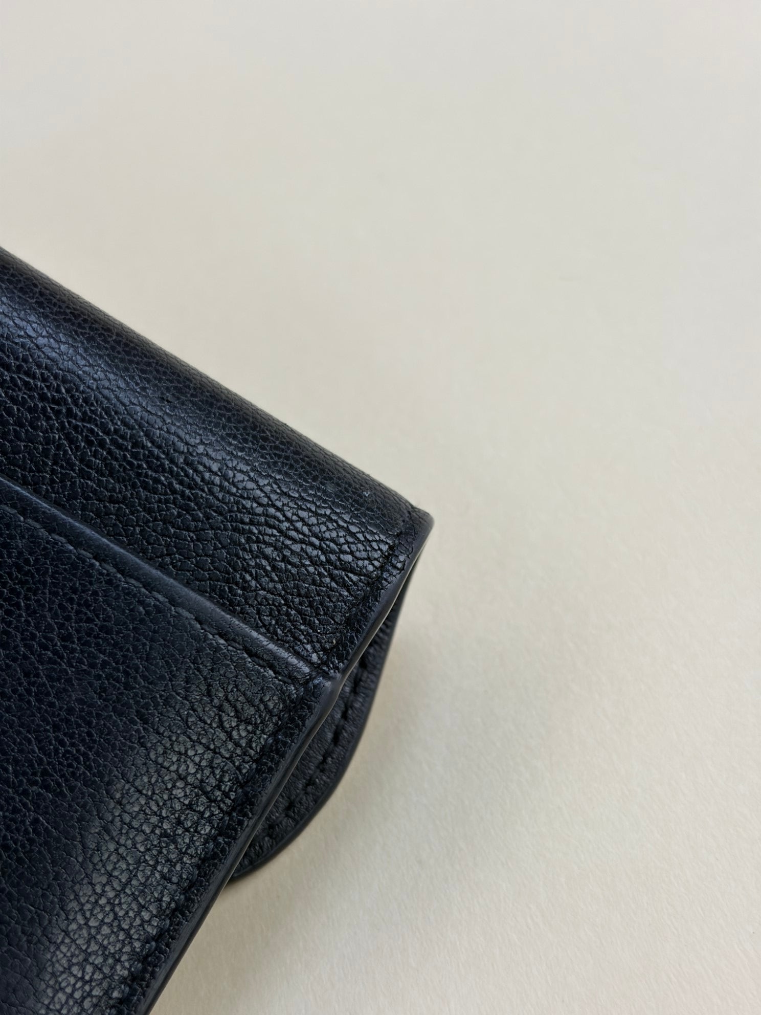 Christian Dior black Saddle bloom card holder