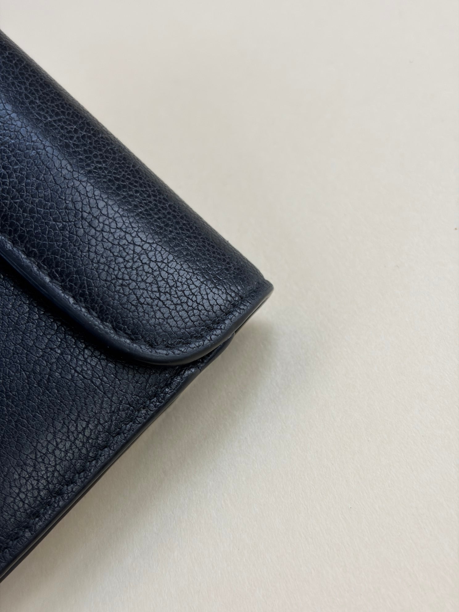 Christian Dior black Saddle bloom card holder