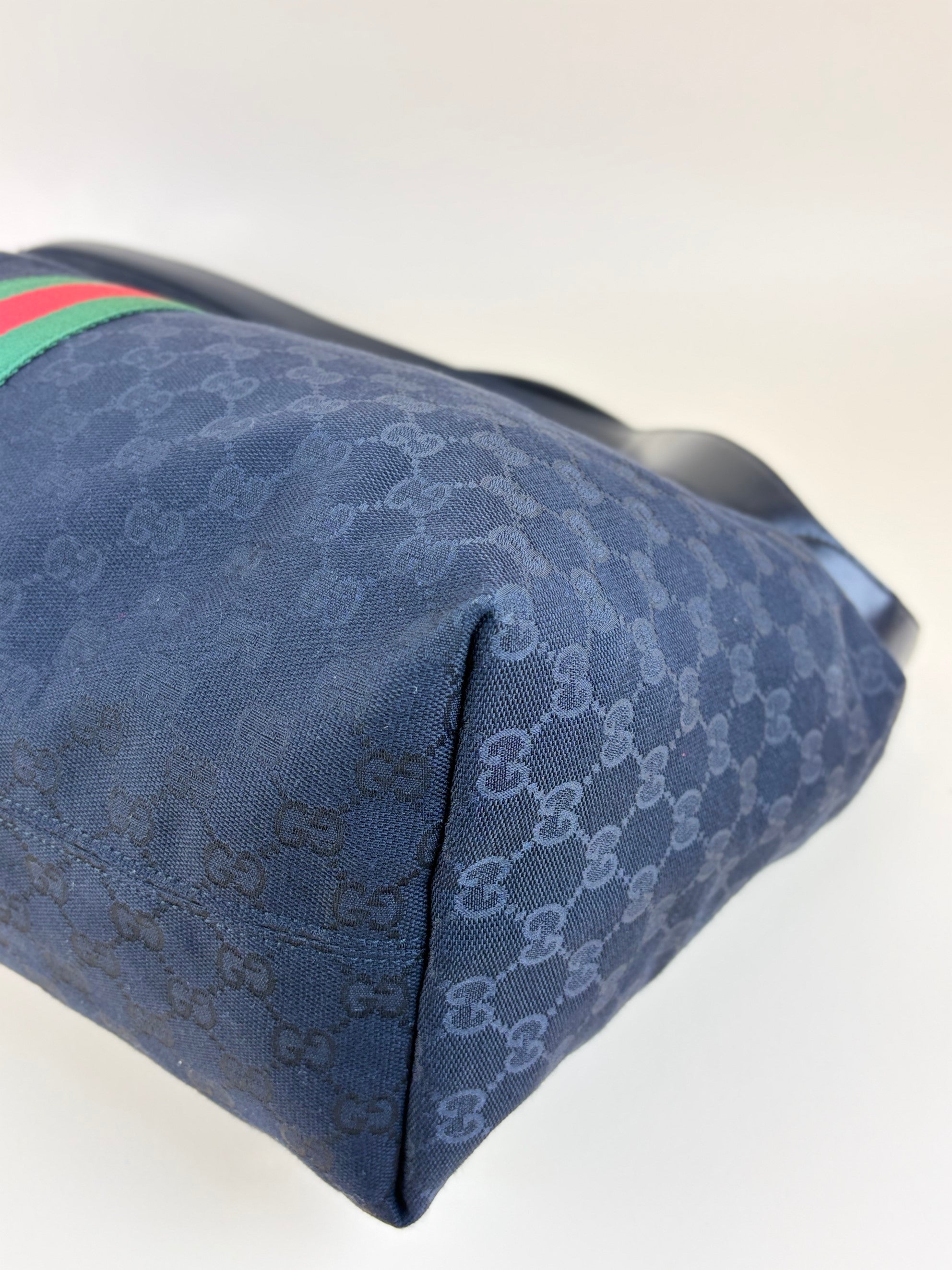 Gucci black gg monogram canvas Ophidia Giglio large tote bag