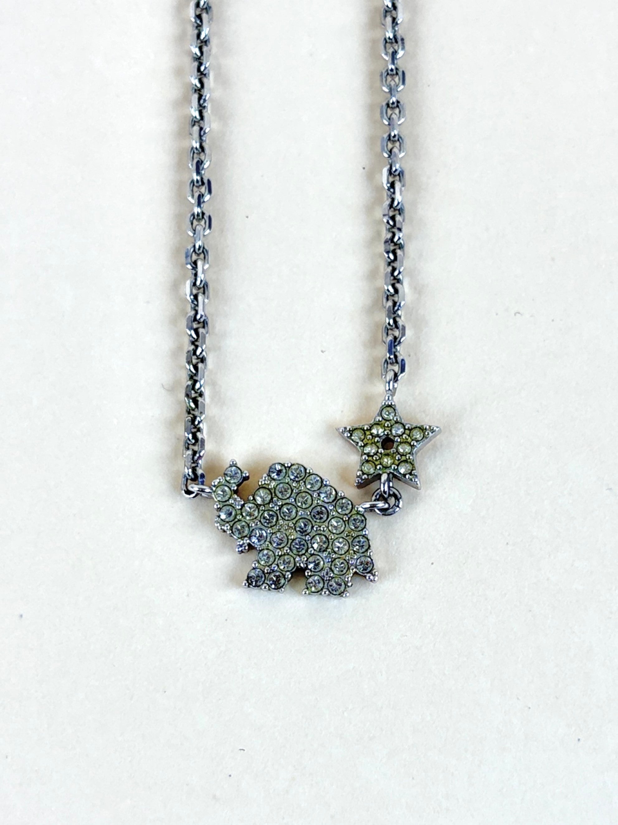 Christian Dior Silver Crystals Necklace