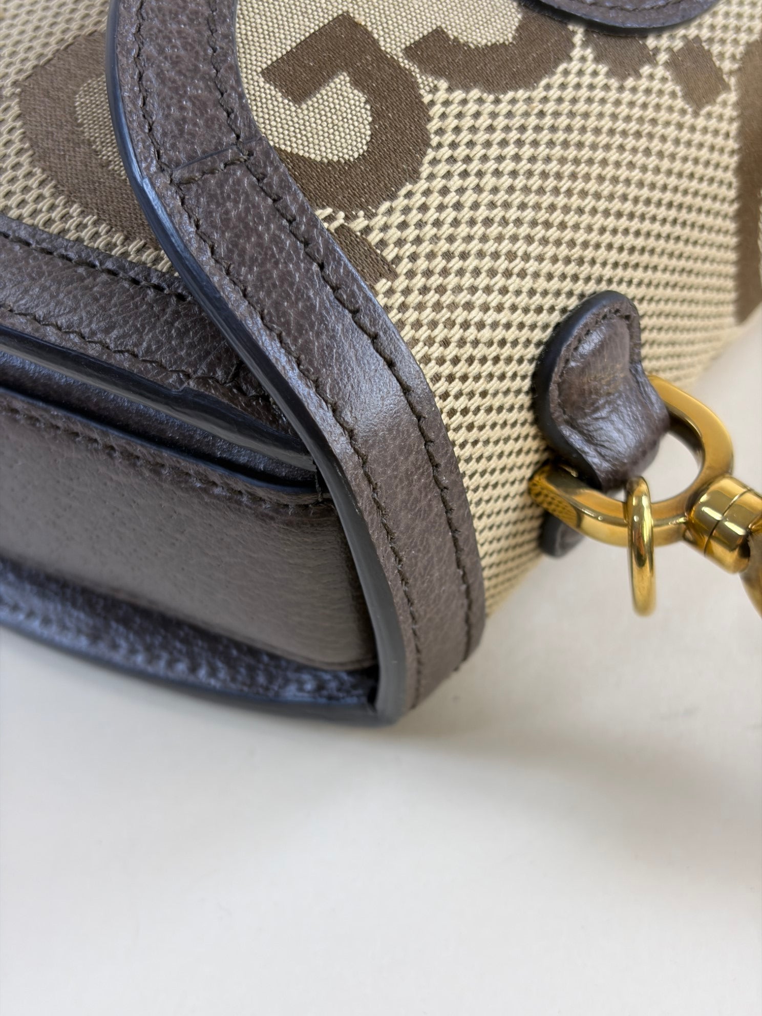 GUCCI monogram gg jumbo canvas bamboo1947small