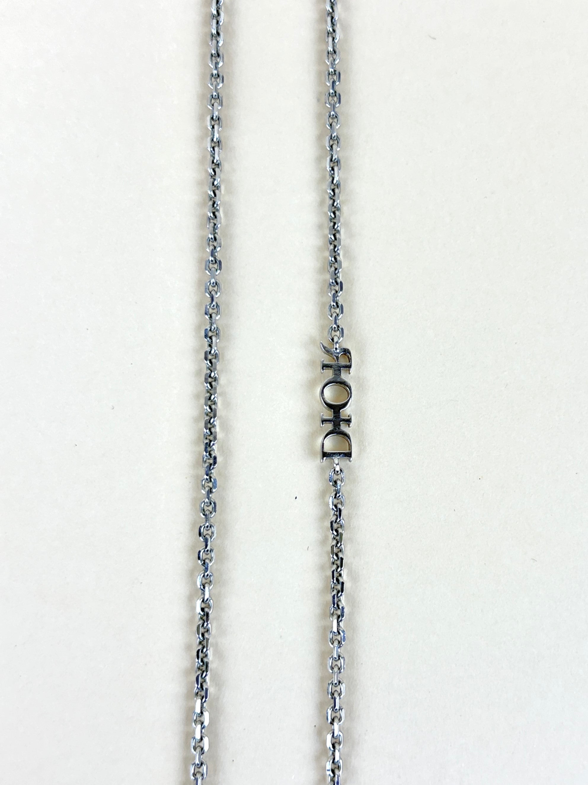Christian Dior Silver Crystals Necklace