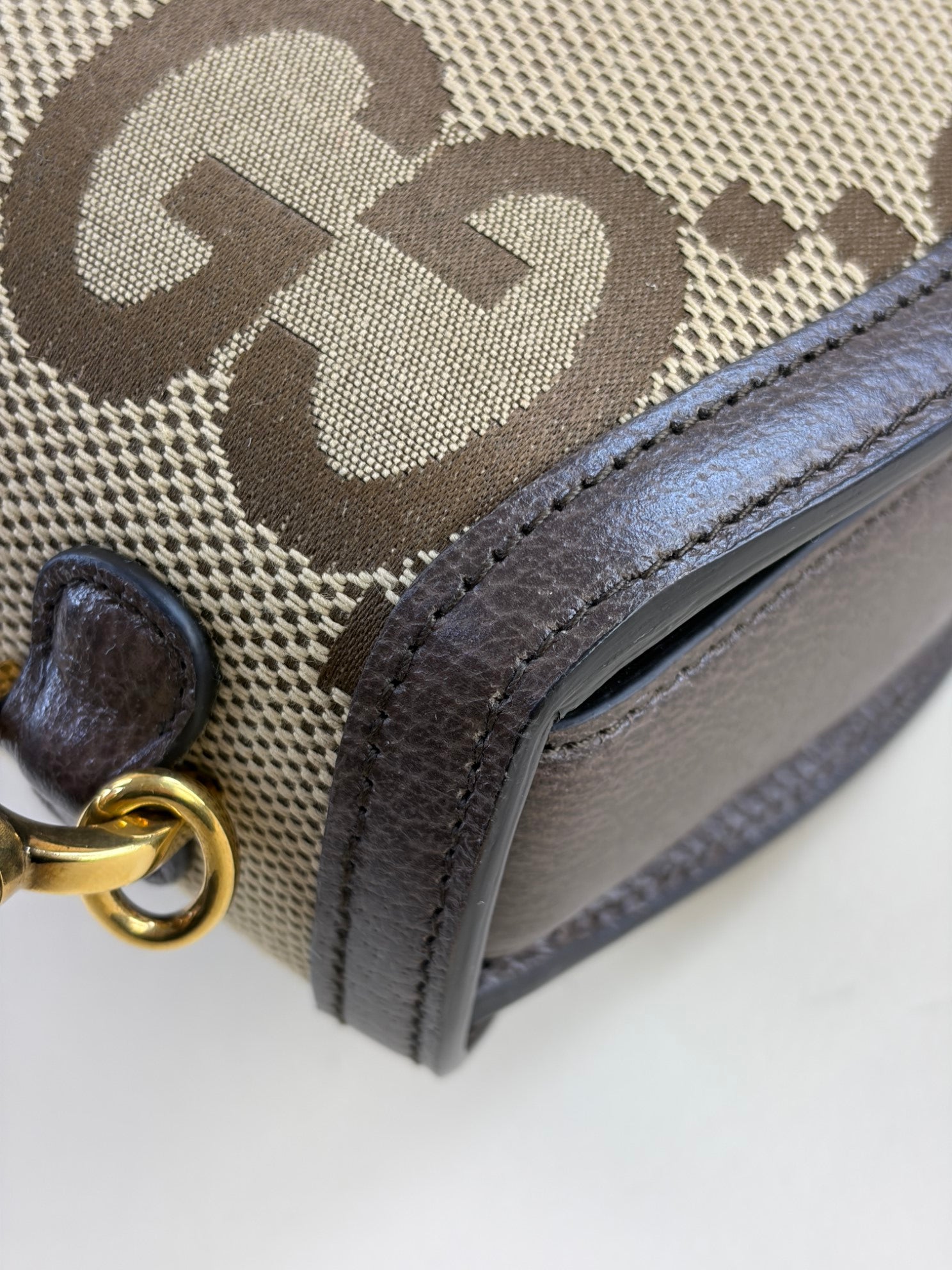 GUCCI monogram gg jumbo canvas bamboo1947small