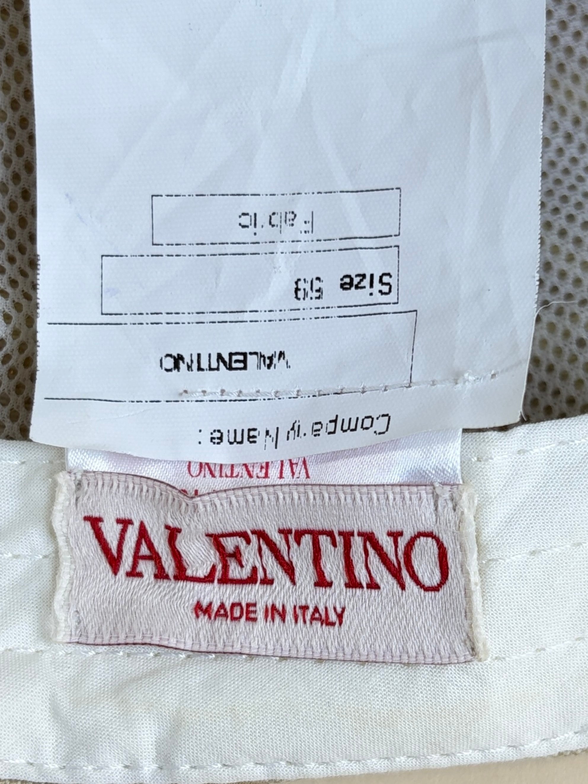 Valentino Beige V Logo Cap