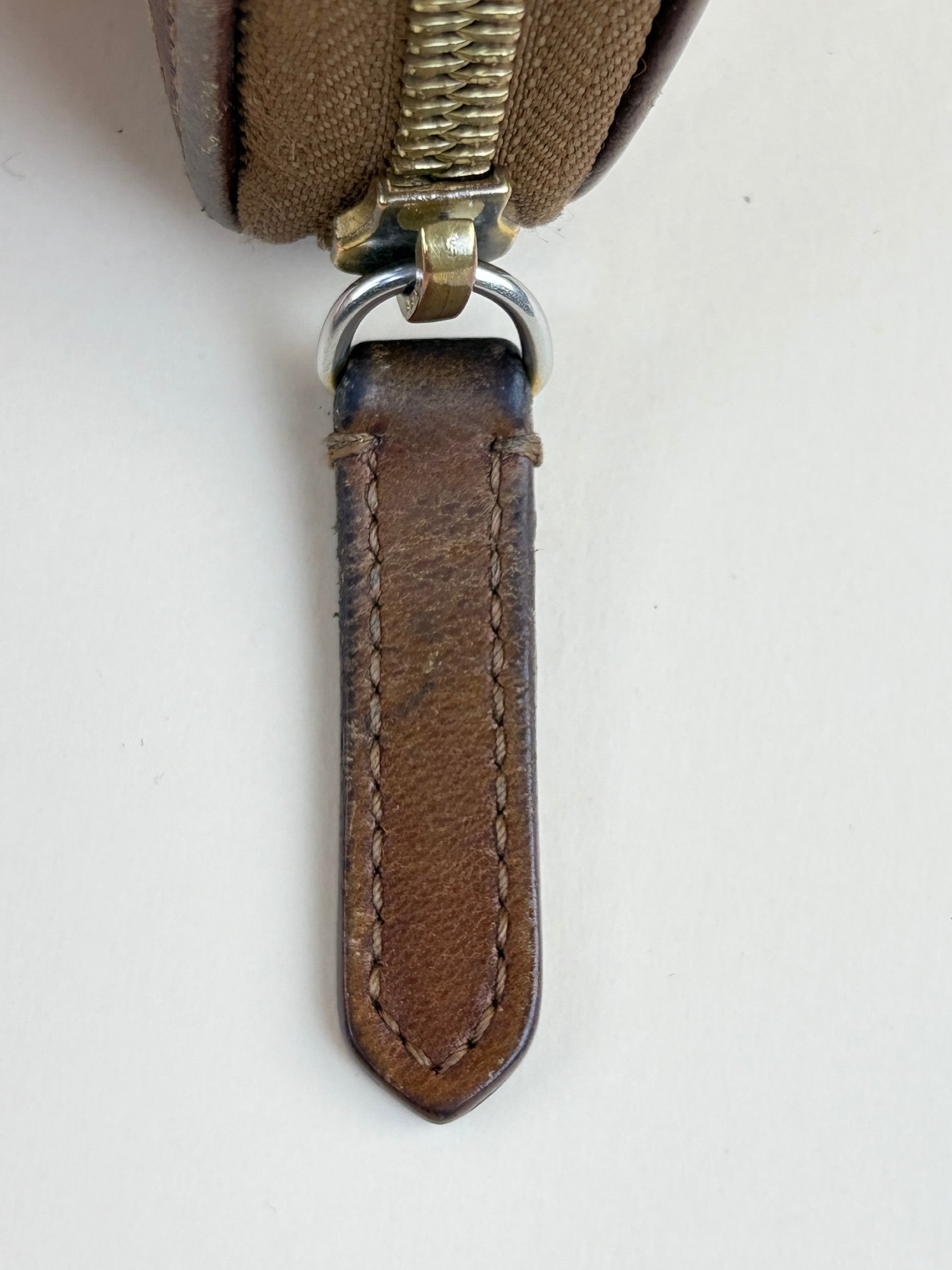 Burberry Brown Haymarket Check Ziggy Zip Wallet