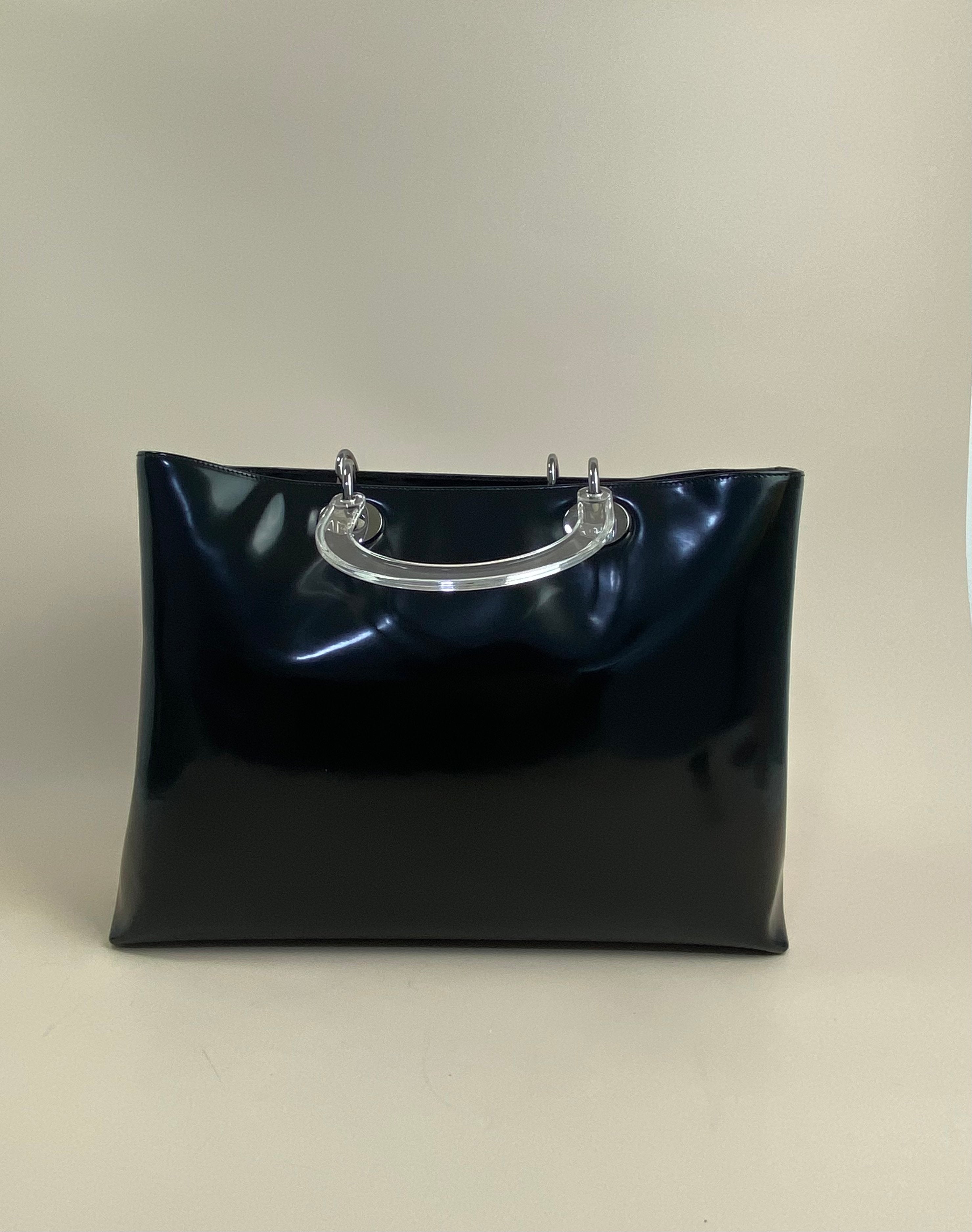 Christian Dior Black Lady Dior Large Bag with Strap