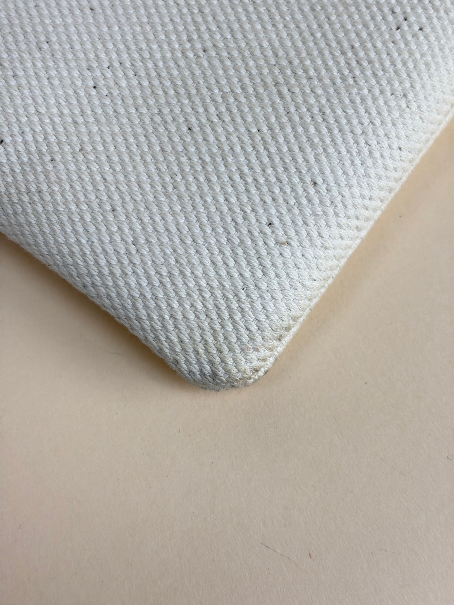 Celine small logo wriswristlet let beige canvas /mauve leather clutch