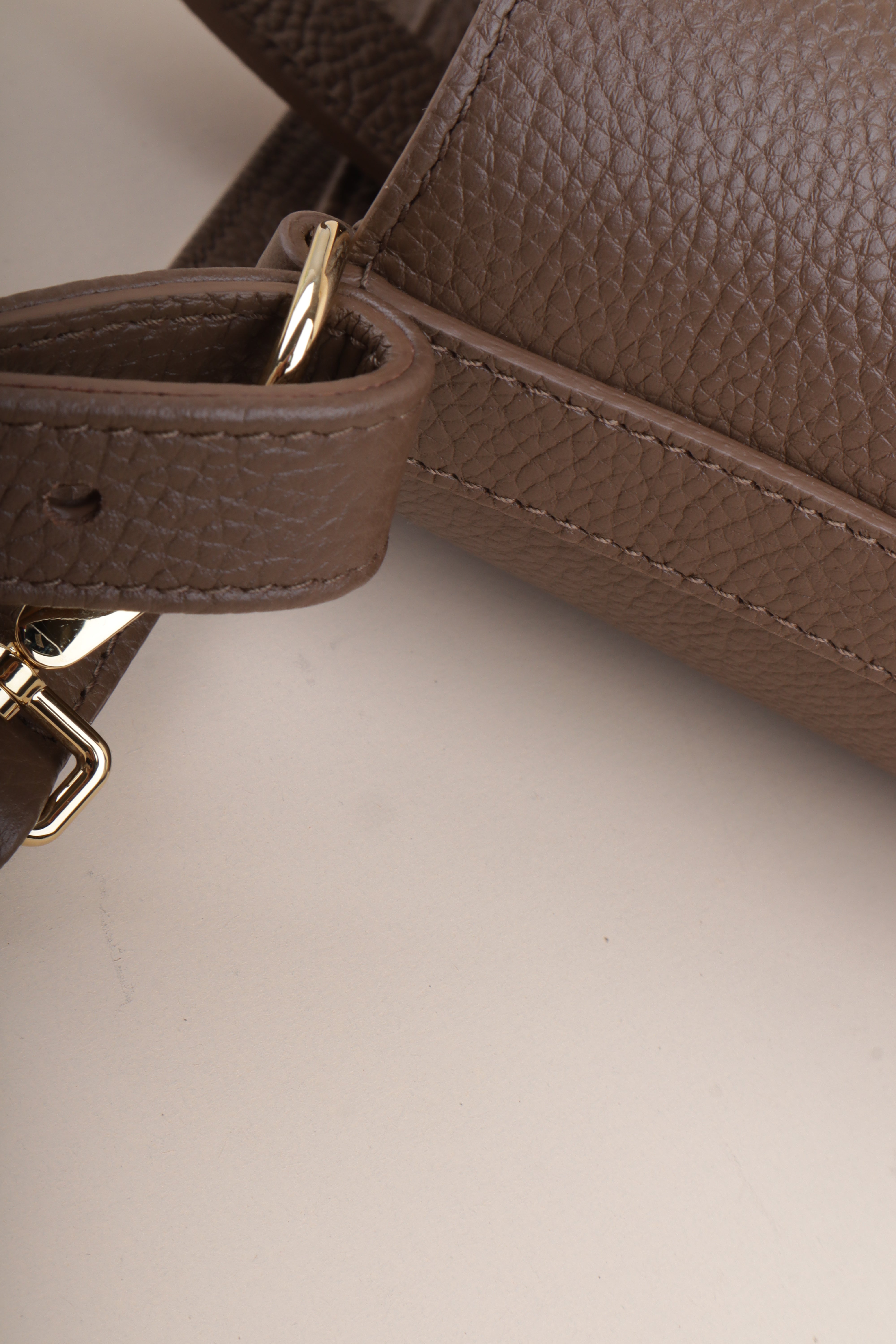 Burberry Brown Mini Bucket Earth Crossbody Bag