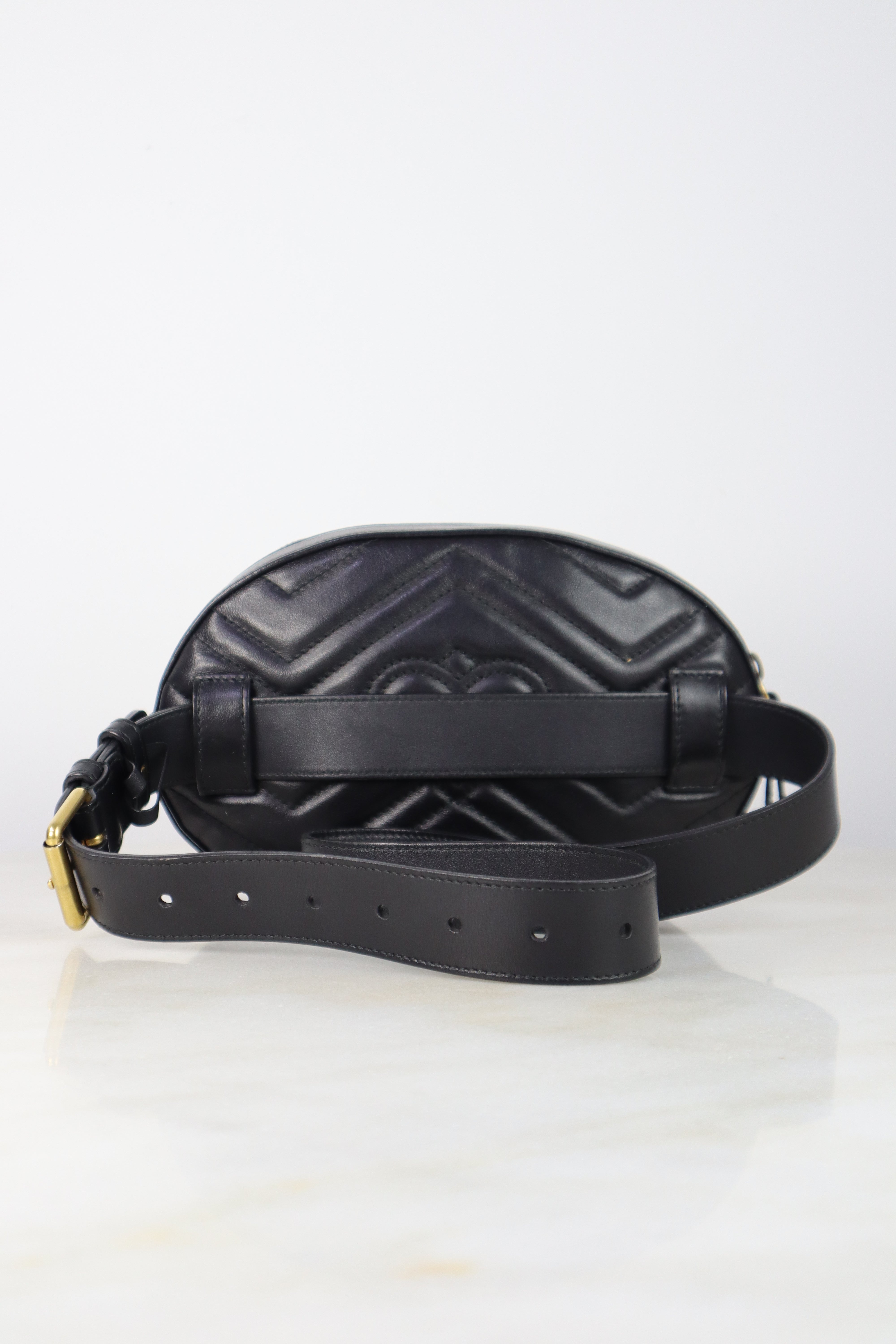 Gucci Black Applique Belt Bag