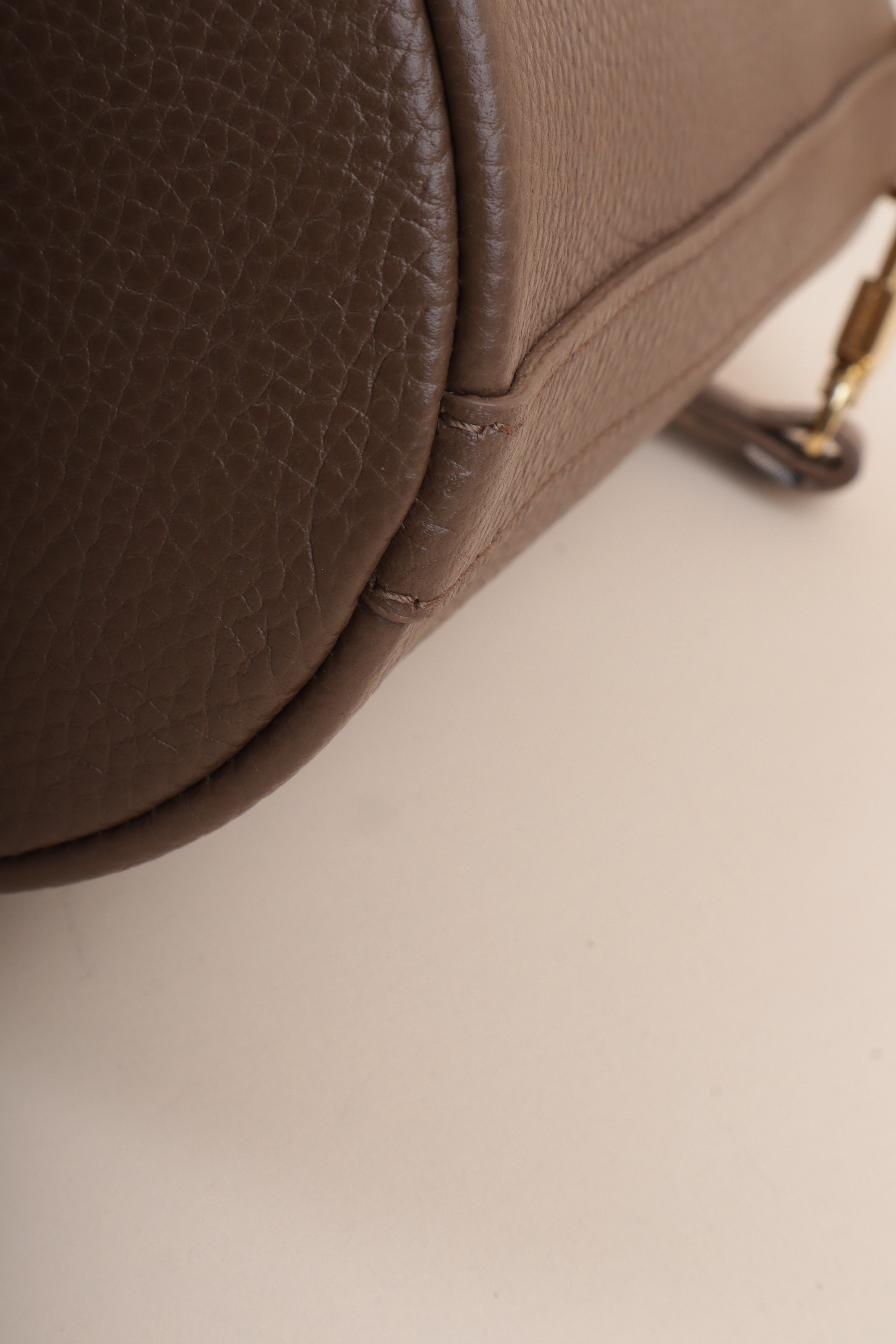 Burberry Brown Mini Bucket Earth Crossbody Bag