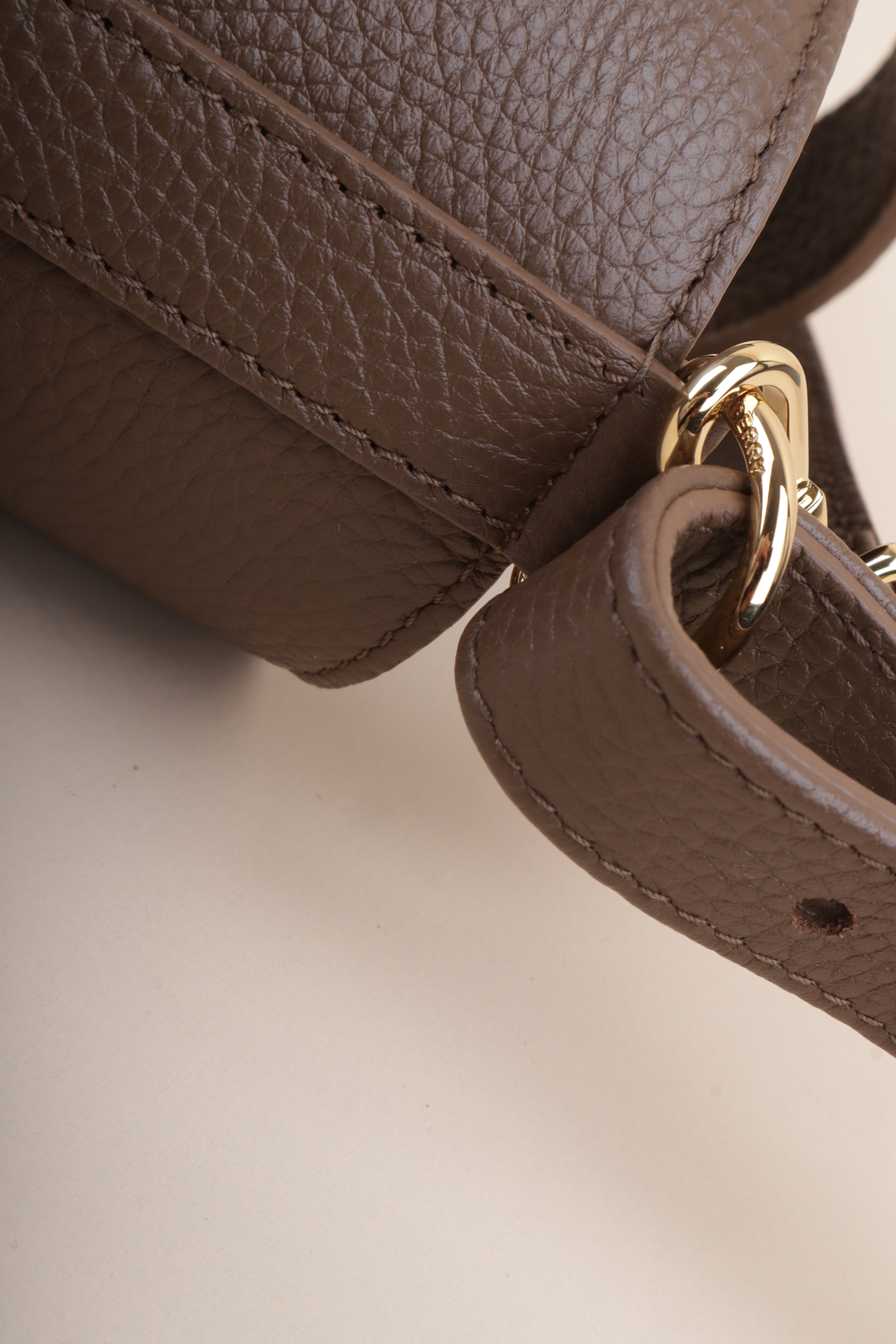 Burberry Brown Mini Bucket Earth Crossbody Bag