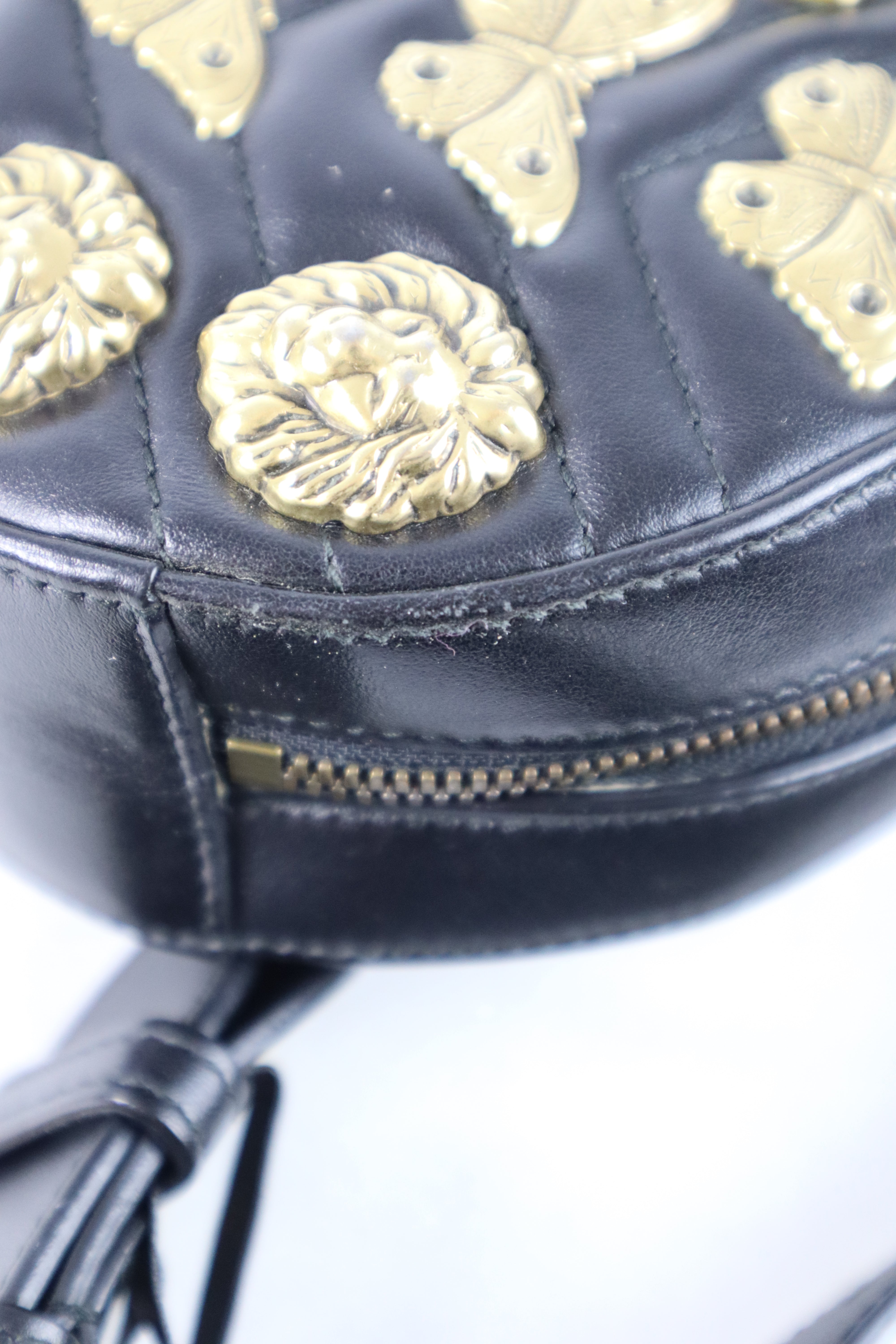 Gucci Black Applique Belt Bag